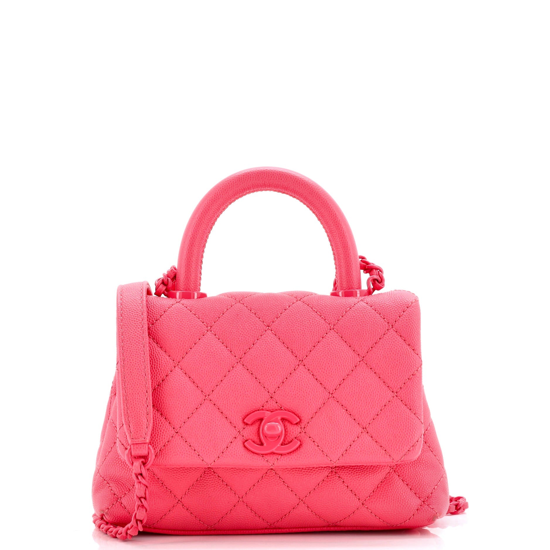 Coco Top Handle Bag Quilted Caviar Extra Mini