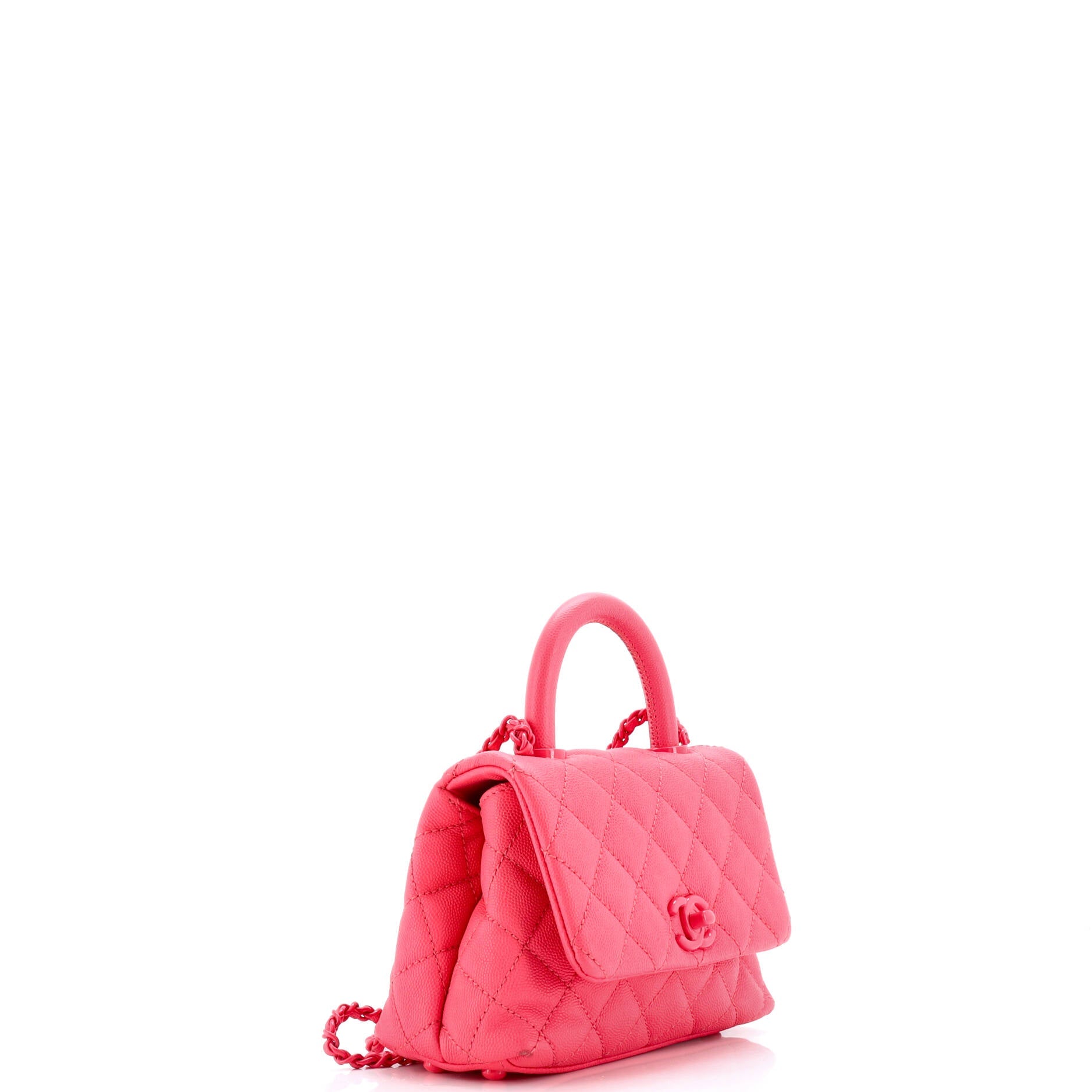 Coco Top Handle Bag Quilted Caviar Extra Mini