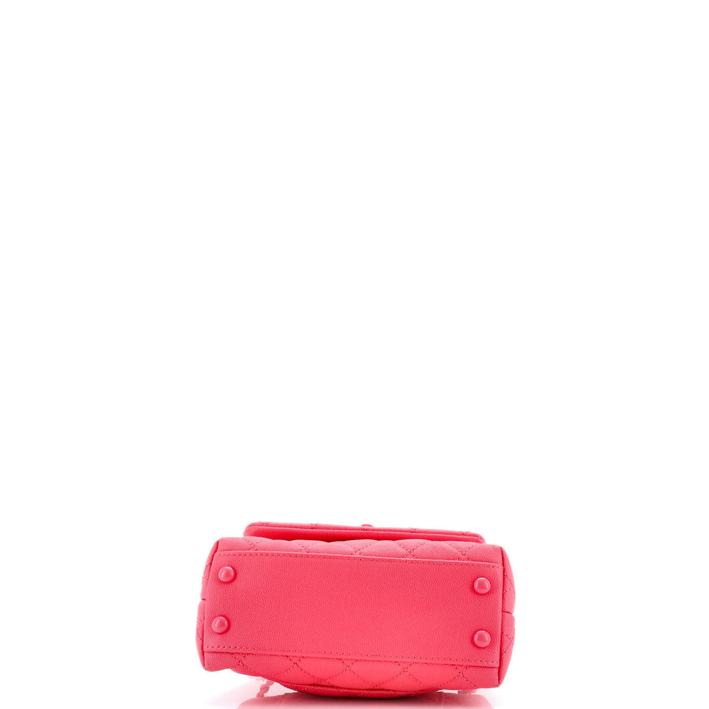Coco Top Handle Bag Quilted Caviar Extra Mini