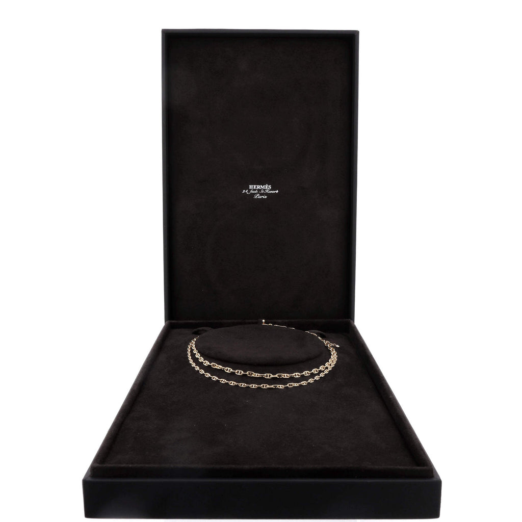 Chaine d'Ancre Enchainee Necklace 18K Yellow Gold with Diamond Long