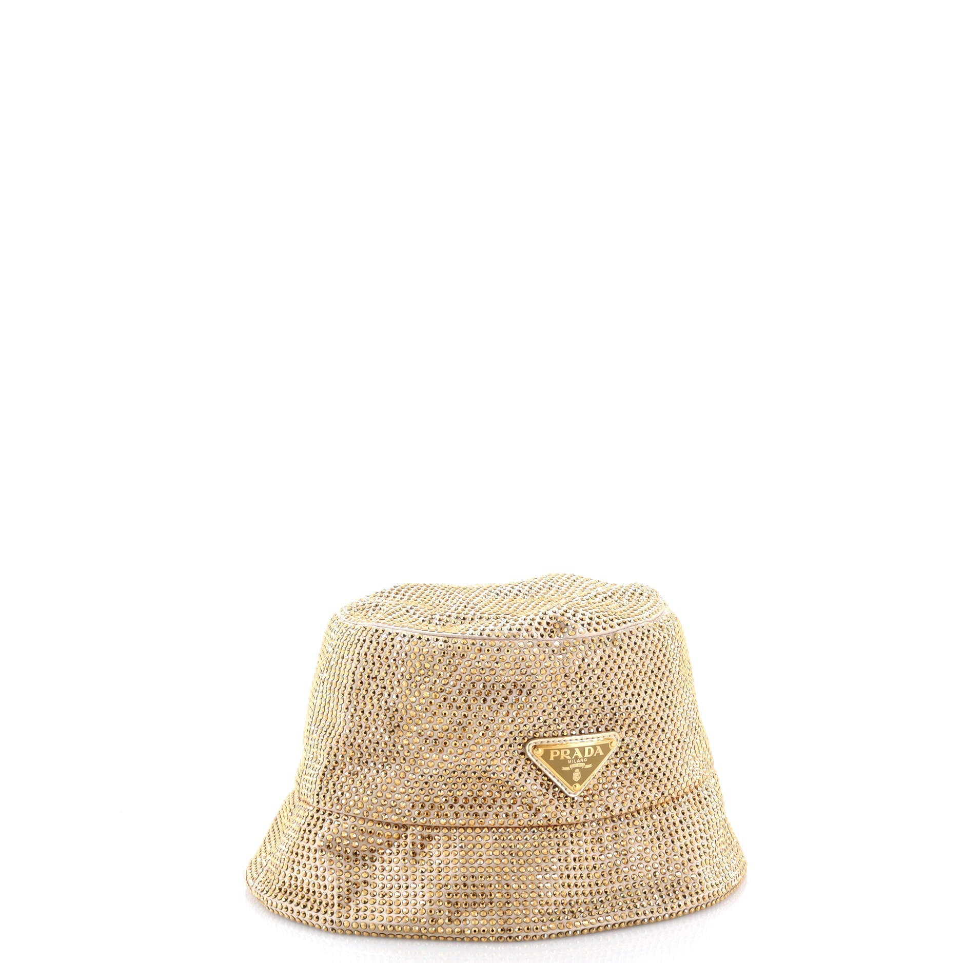 Bucket Hat Crystal Embellished Satin