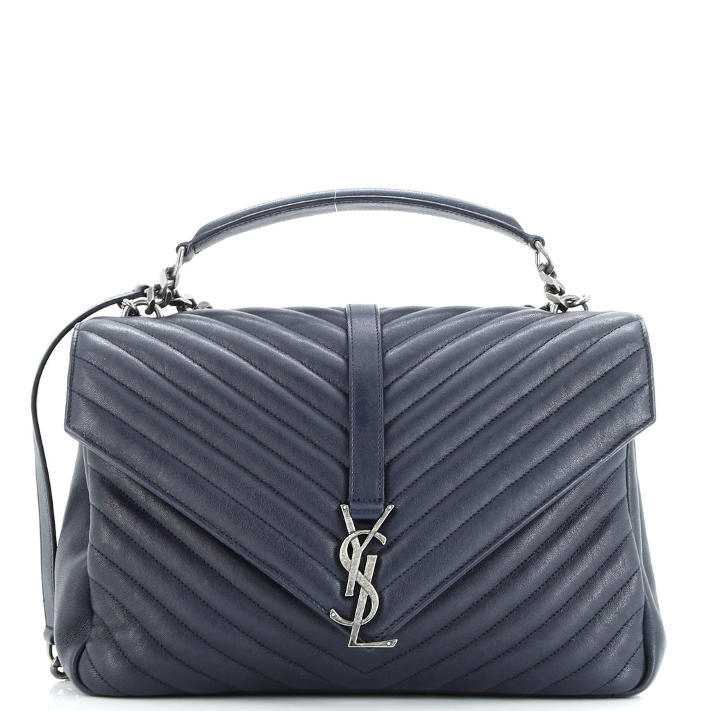 Classic Monogram College Bag Quilted Leather Large