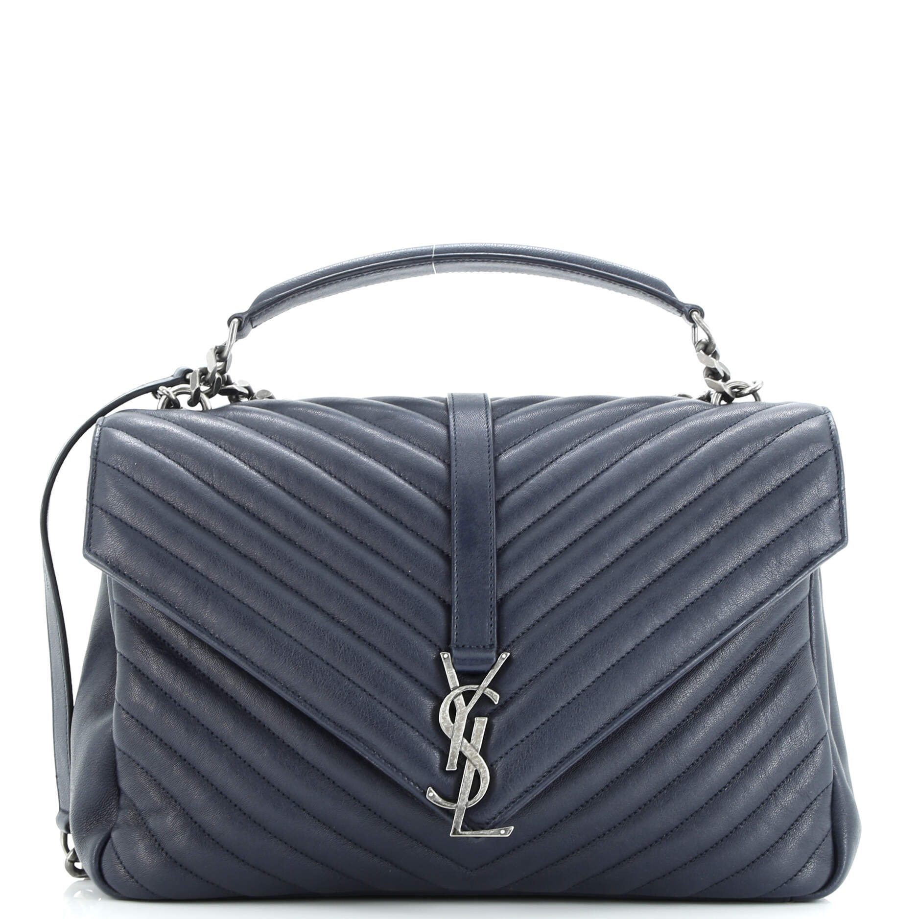 Classic Monogram College Bag Quilted Leather Large