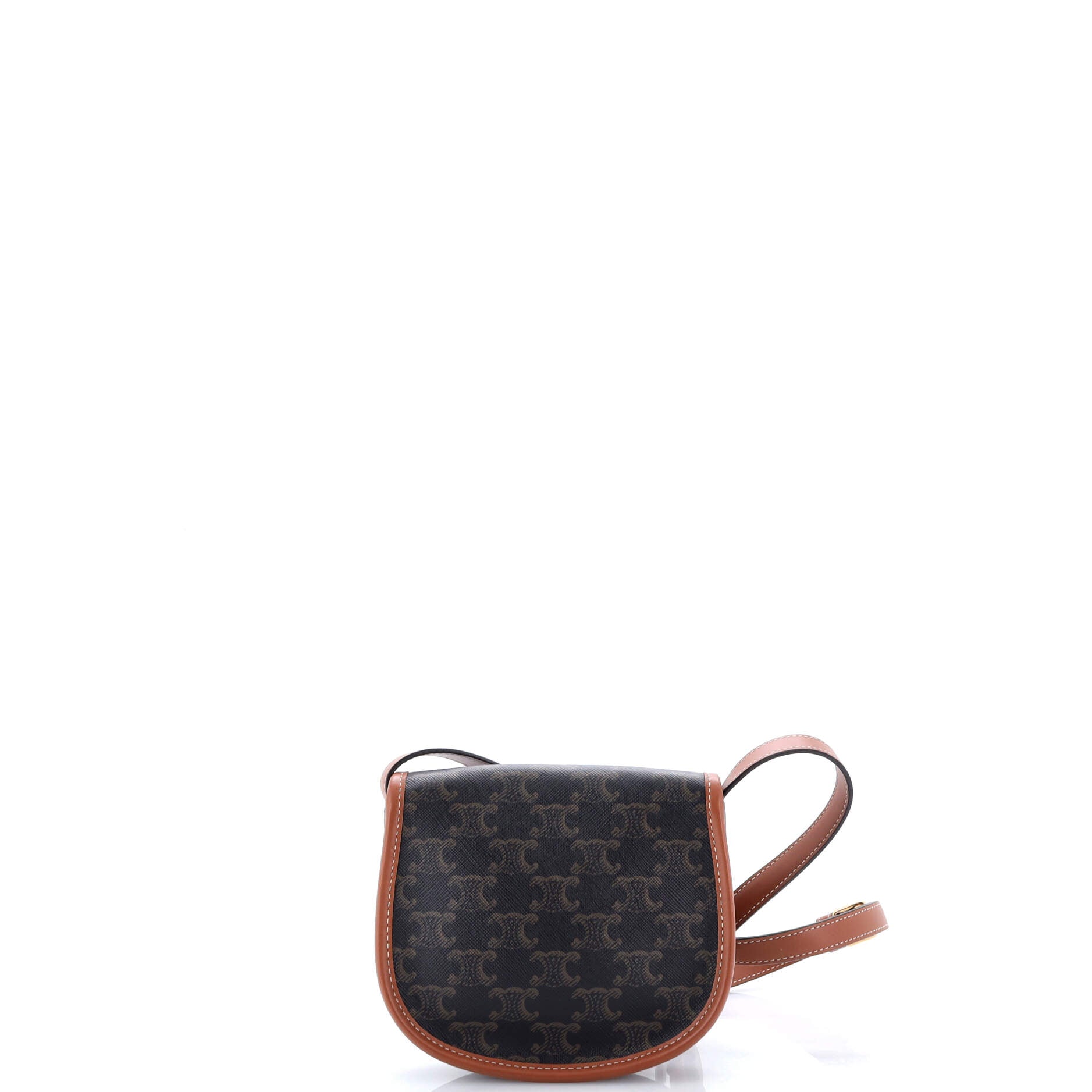 Besace Flap Bag Triomphe Coated Canvas Mini