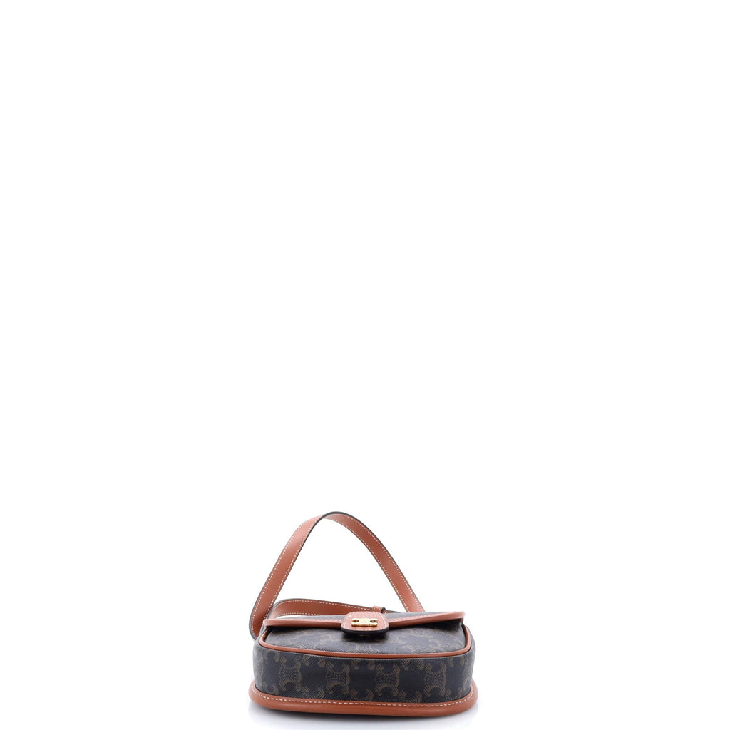 Besace Flap Bag Triomphe Coated Canvas Mini