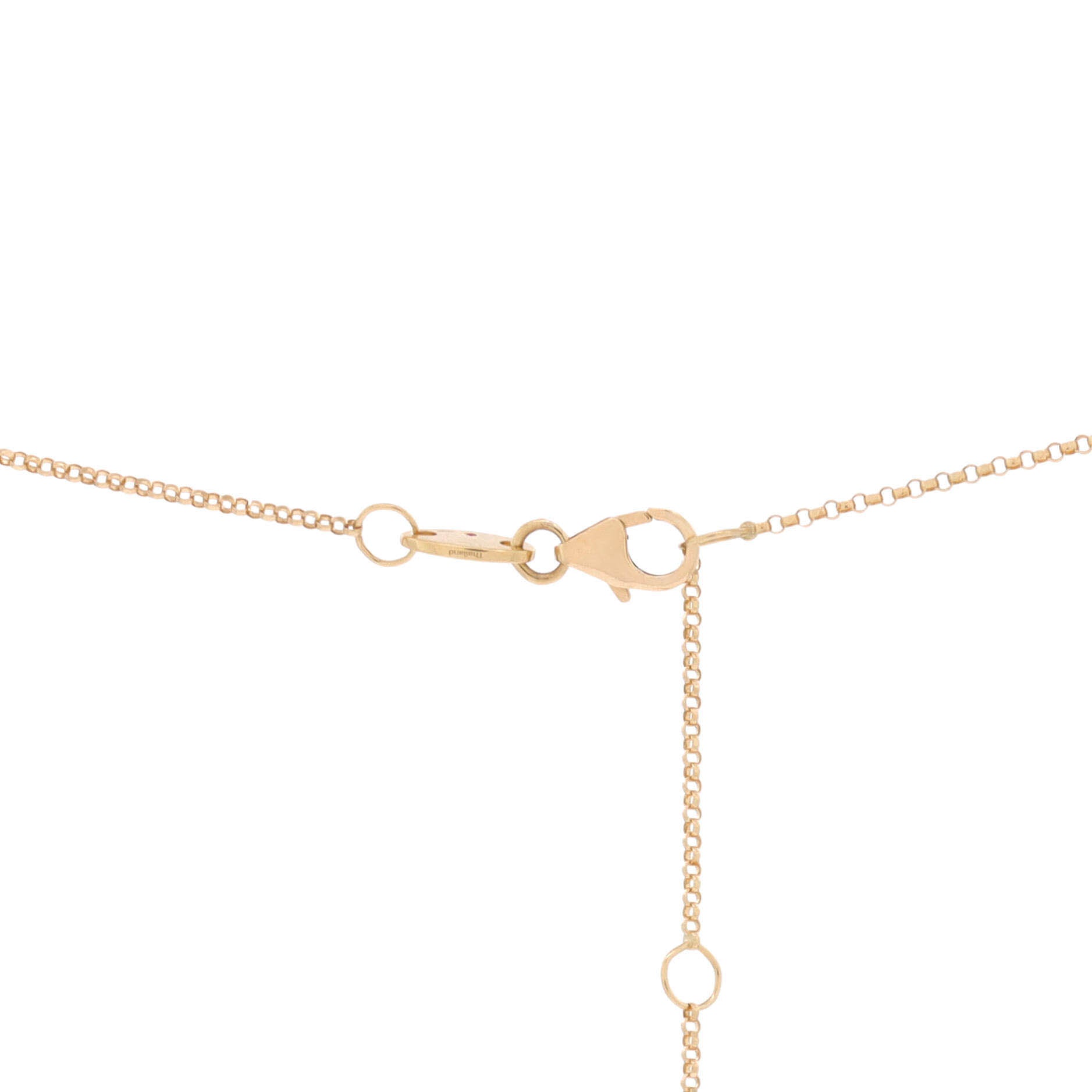 Domino Circle Pendant Necklace 18K Yellow Gold with Diamonds Small