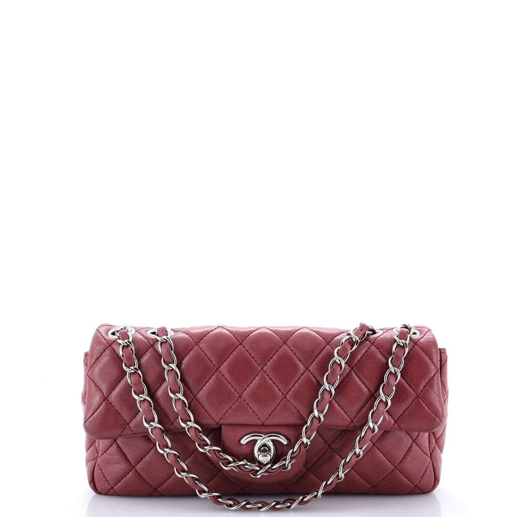Classic Single Flap Bag Quilted Lambskin East West