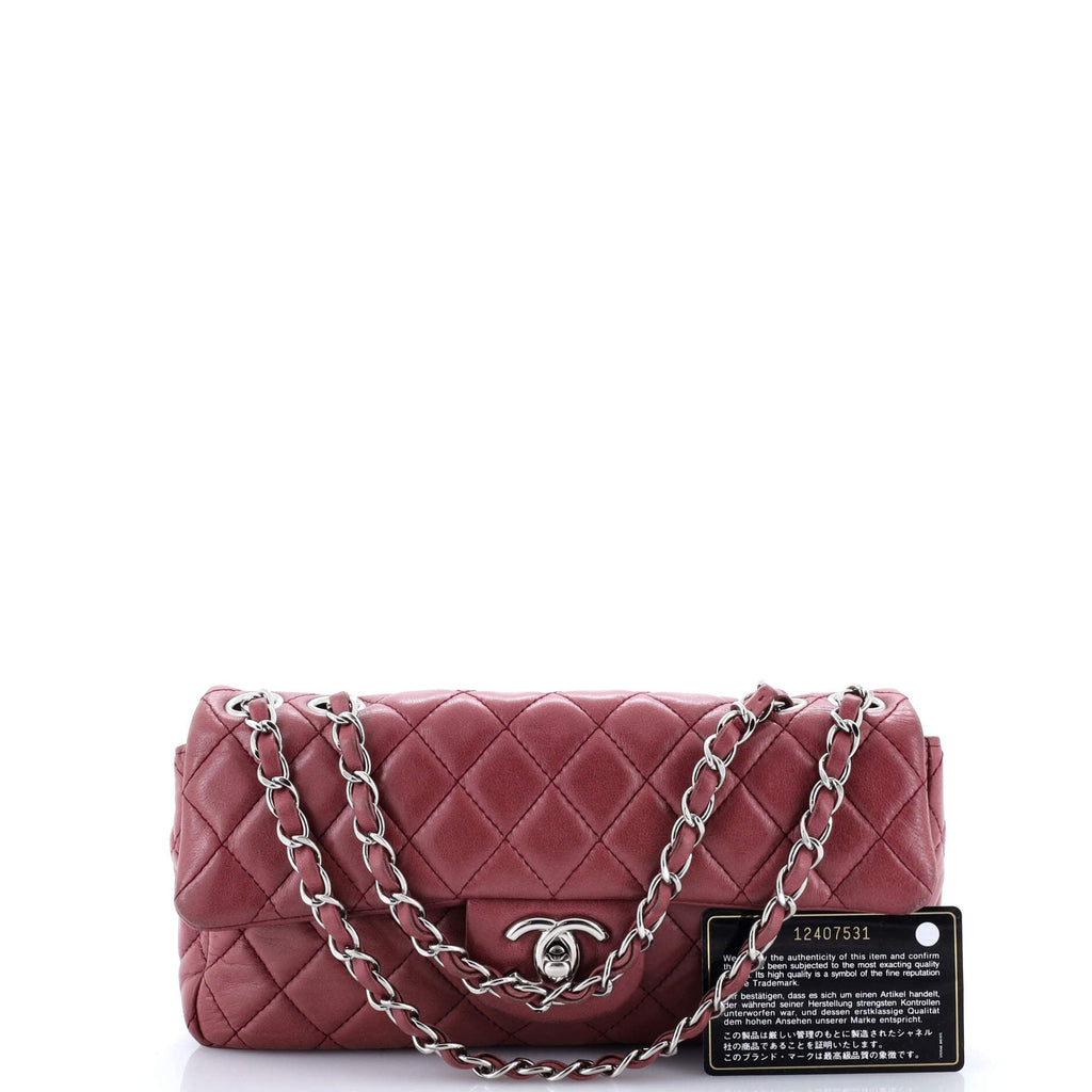 Classic Single Flap Bag Quilted Lambskin East West