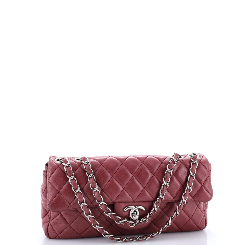 Classic Single Flap Bag Quilted Lambskin East West