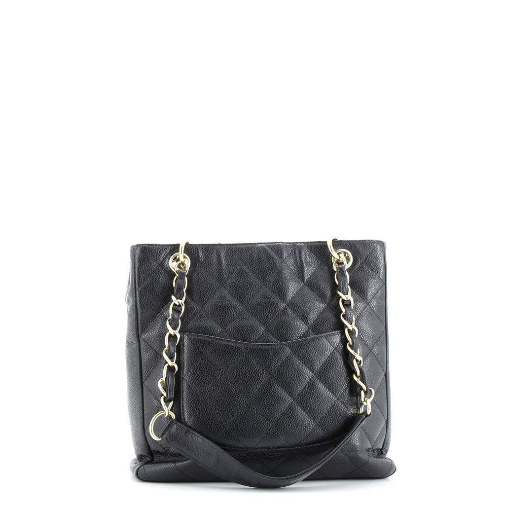 Petite Shopping Tote Quilted Caviar