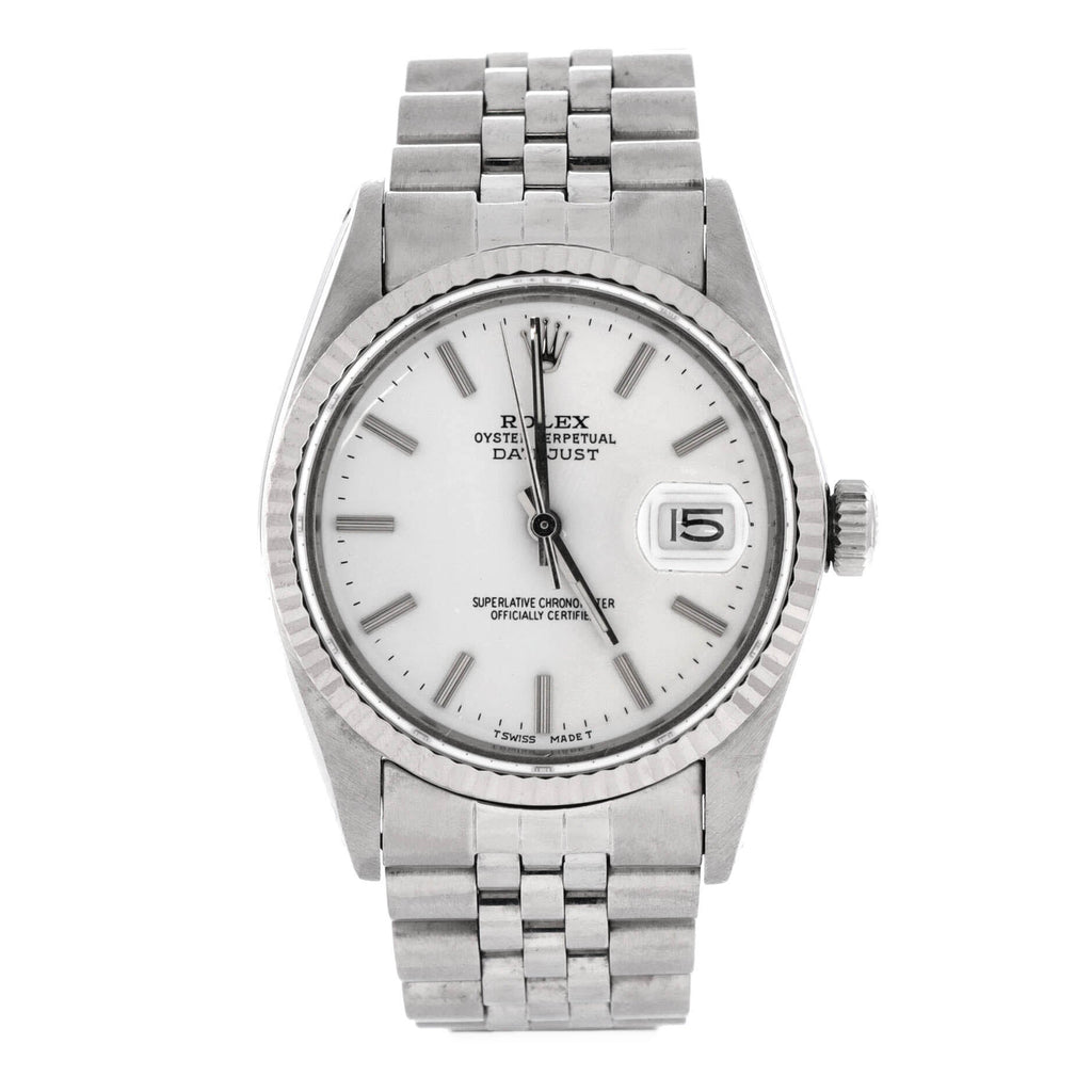 Oyster Perpetual Datejust Automatic Watch Stainless Steel and White Gold 36