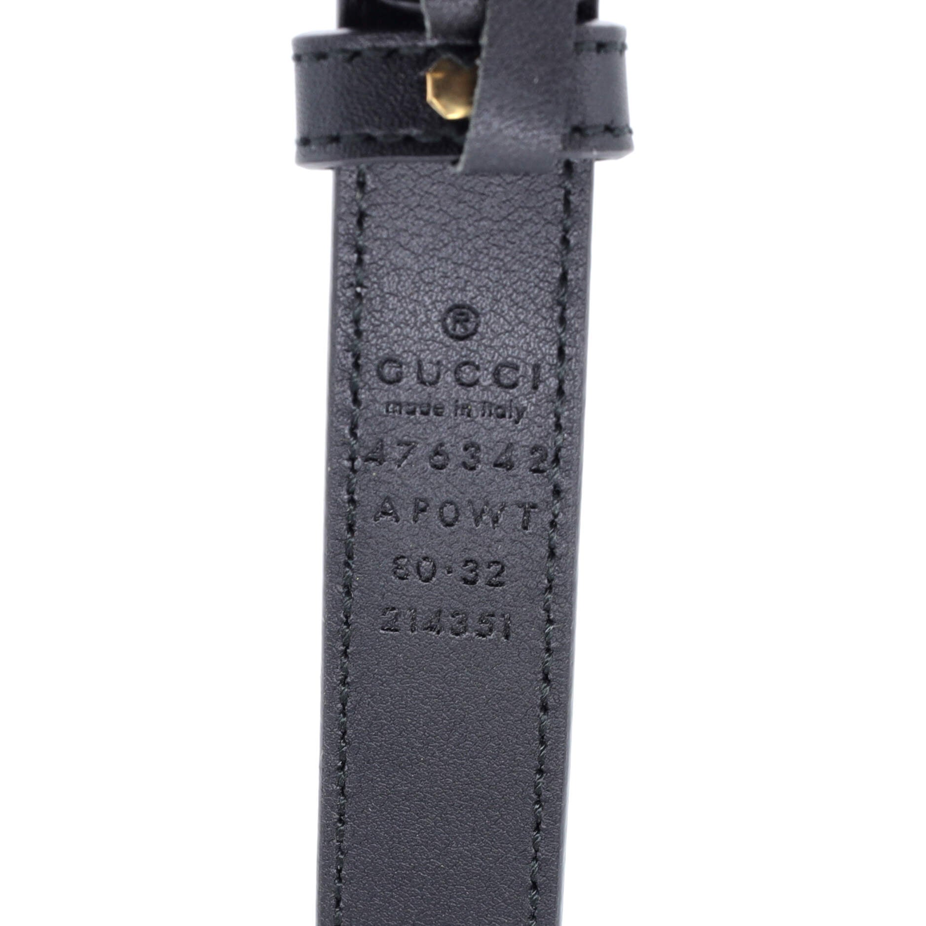Pearly GG Marmont Belt Leather Thin