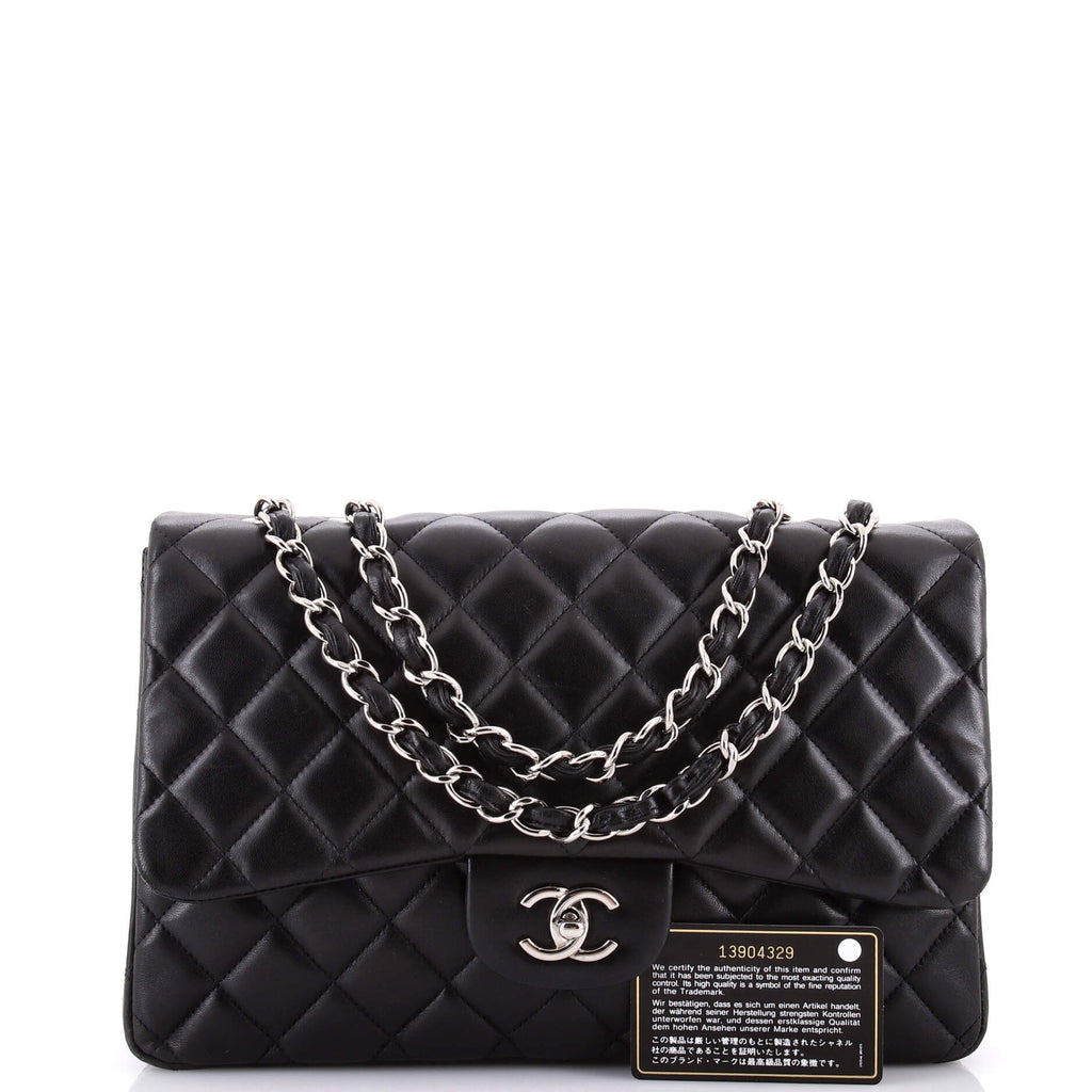 Classic Single Flap Bag Quilted Lambskin Jumbo