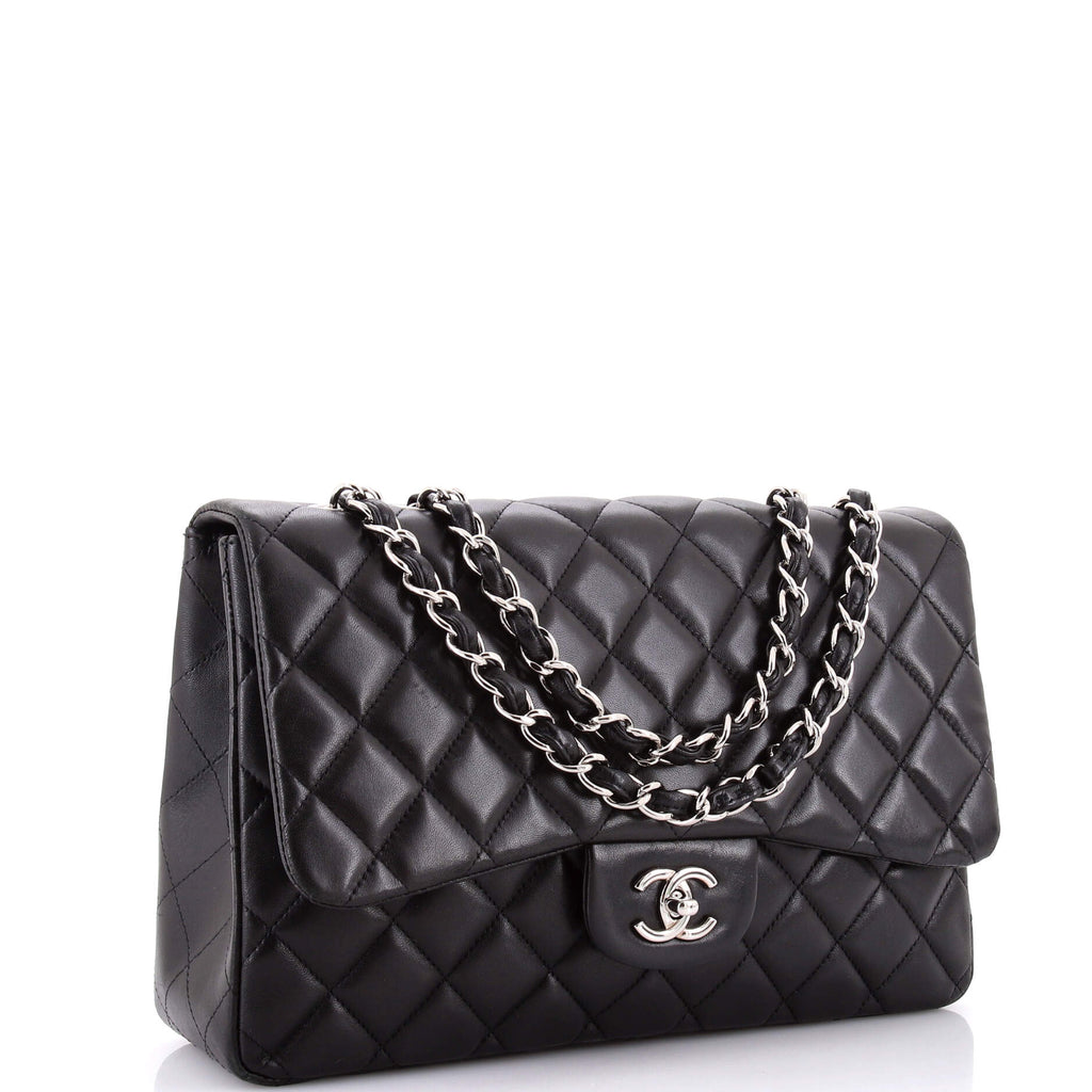 Classic Single Flap Bag Quilted Lambskin Jumbo