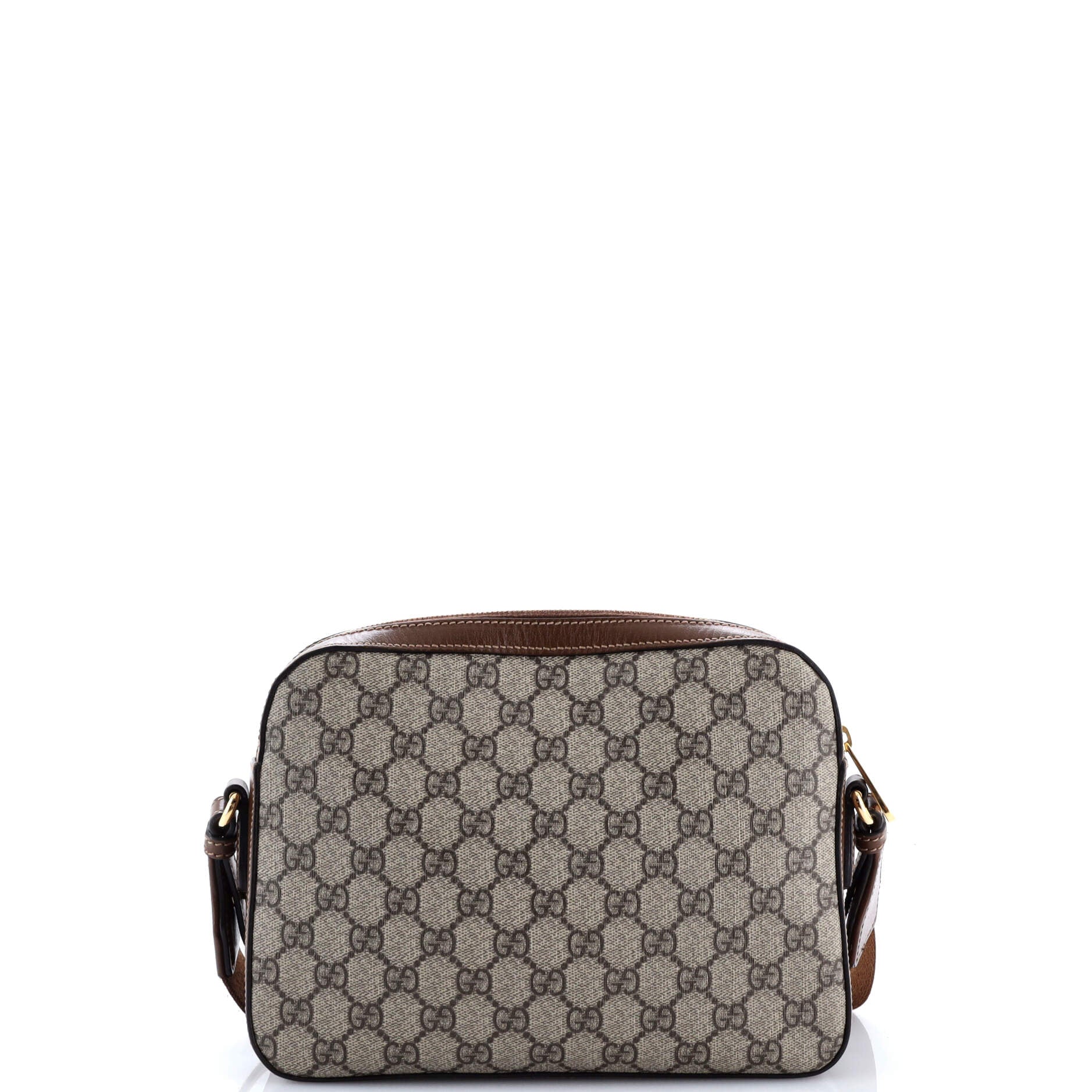 Interlocking G Patch Messenger Camera Bag GG Coated Canvas
