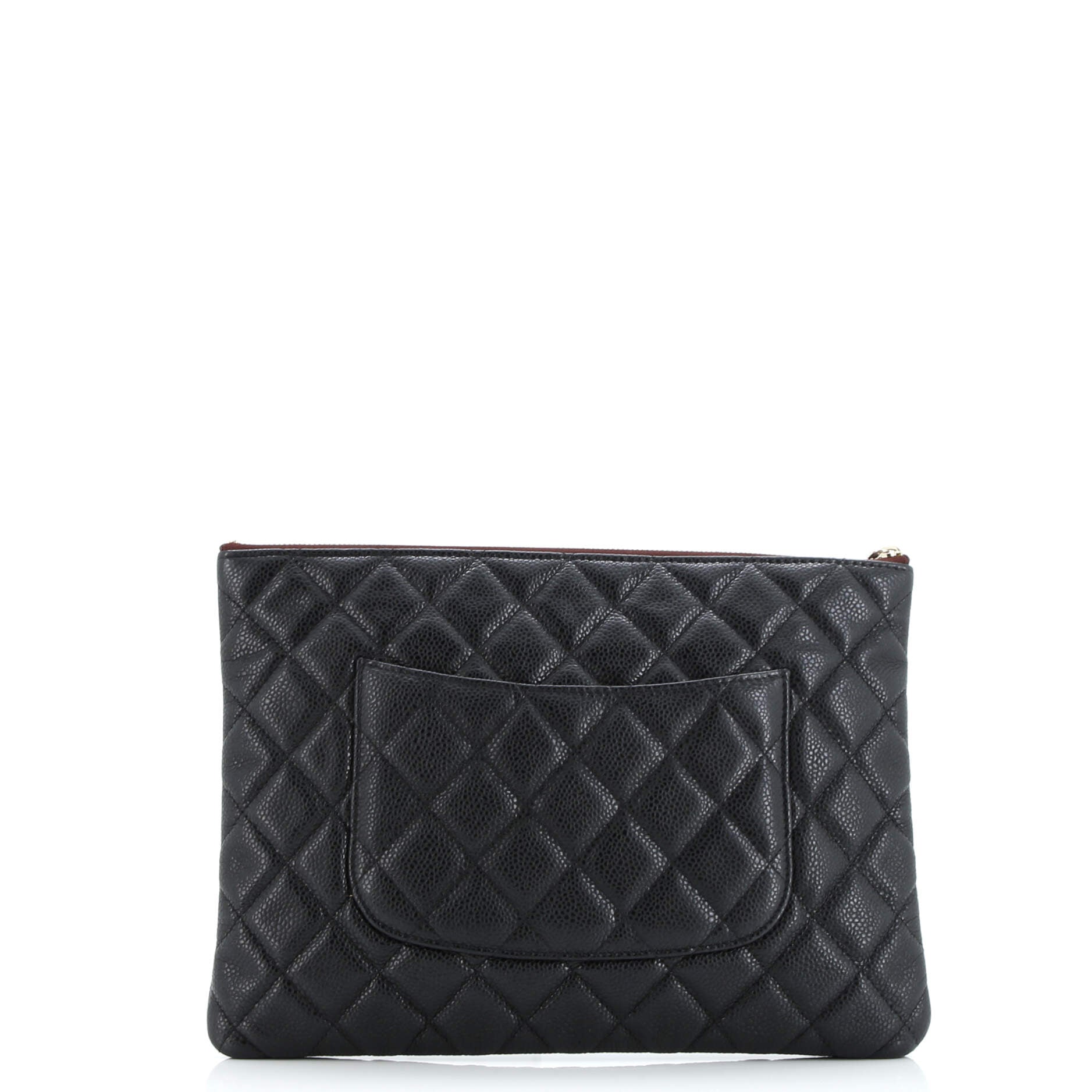 O Case Clutch Quilted Caviar Medium