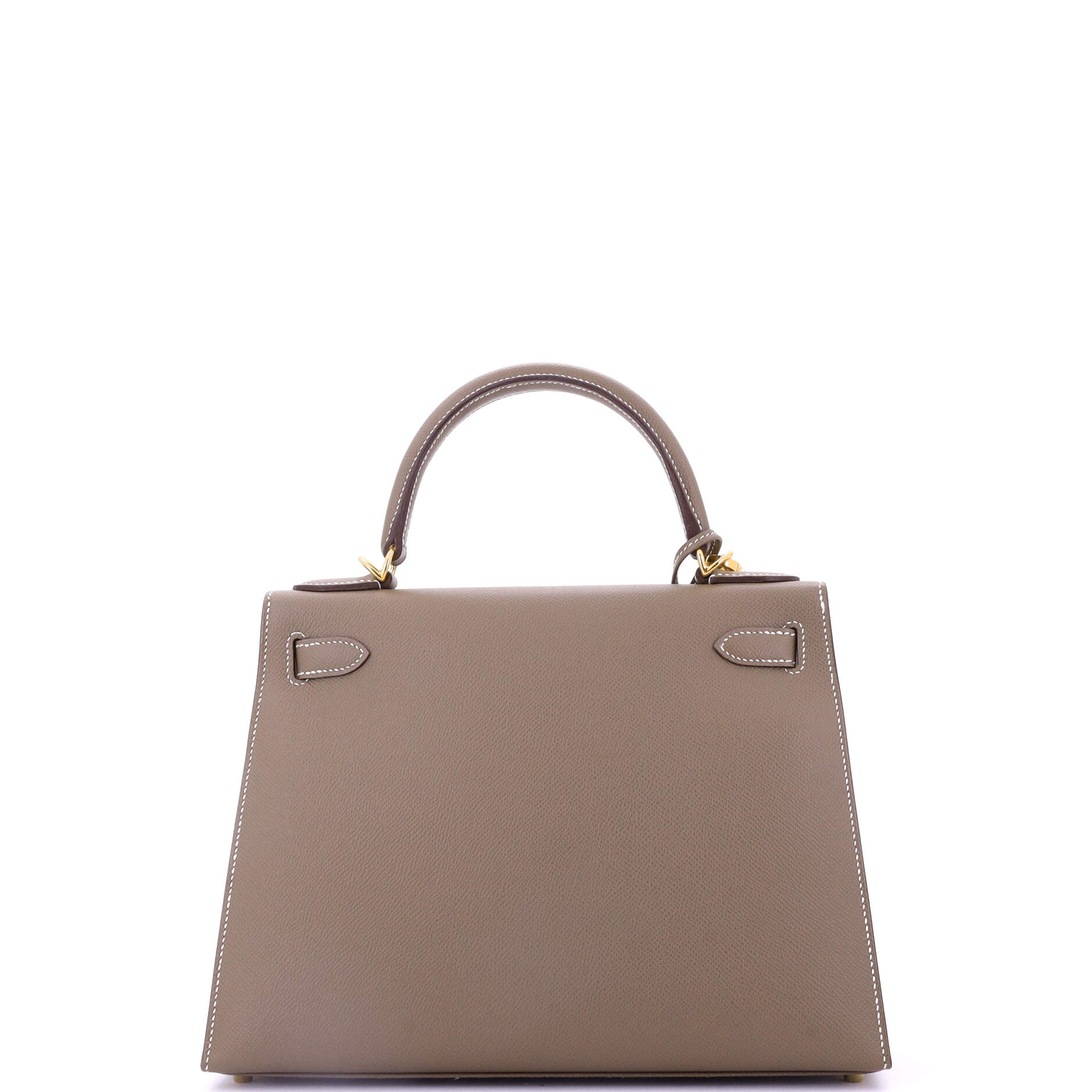 Kelly Handbag Grey Epsom with Gold Hardware 28