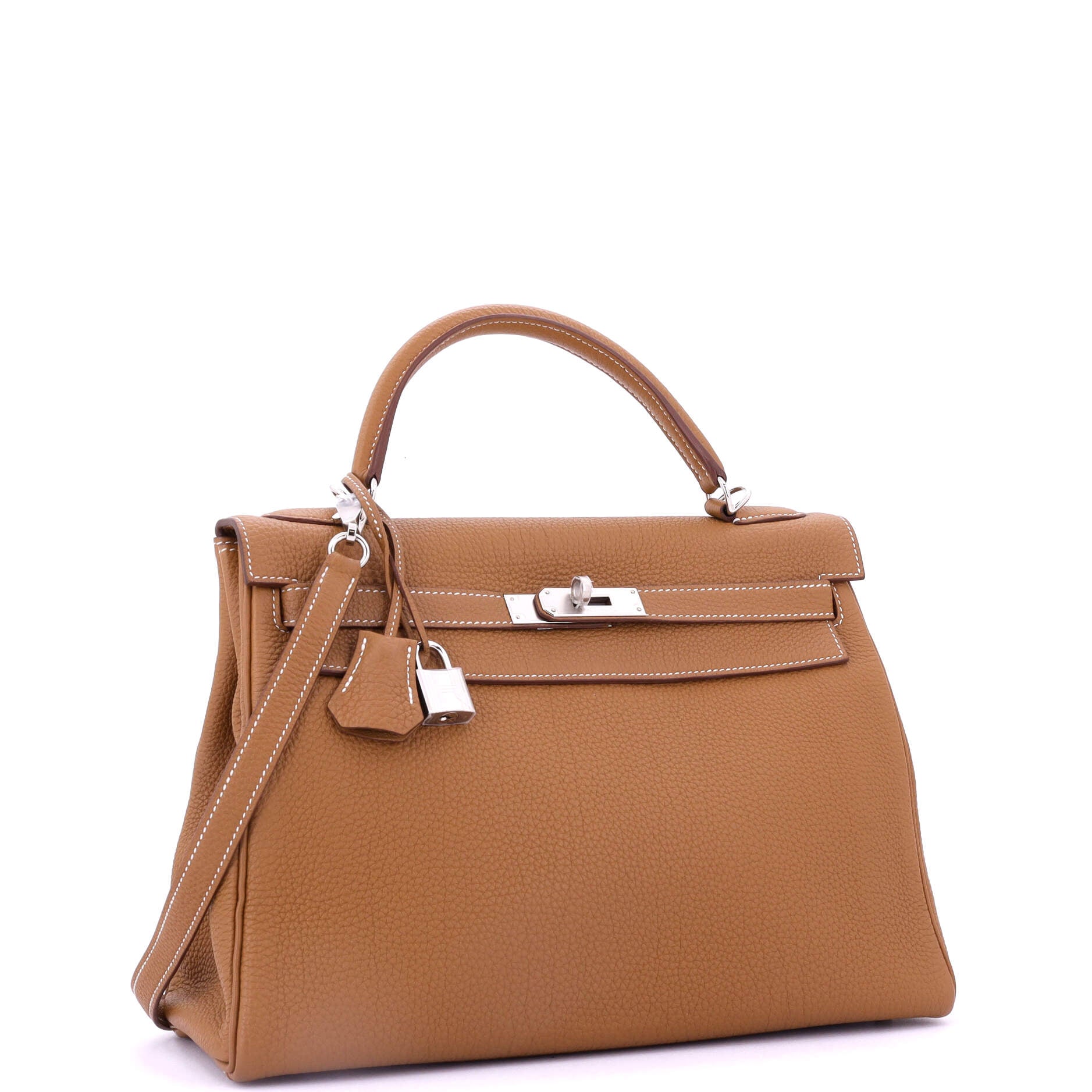 Kelly Handbag Gold Togo with Palladium Hardware 32