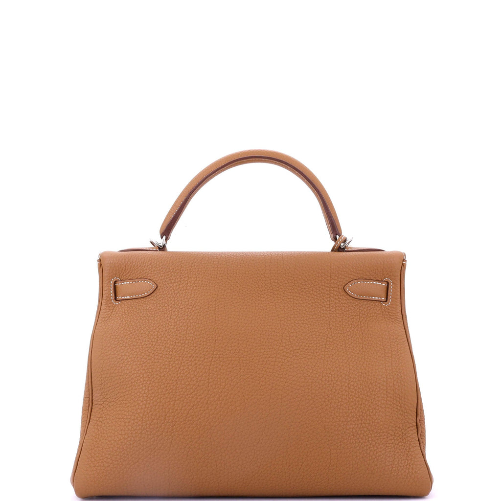 Kelly Handbag Gold Togo with Palladium Hardware 32