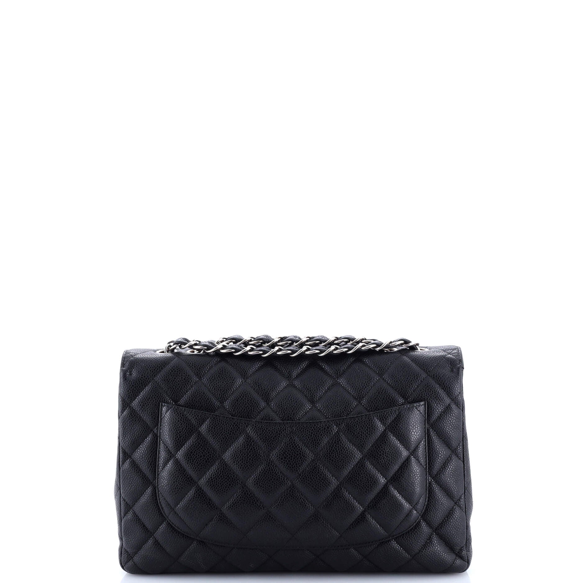 Classic Single Flap Bag Quilted Caviar Jumbo