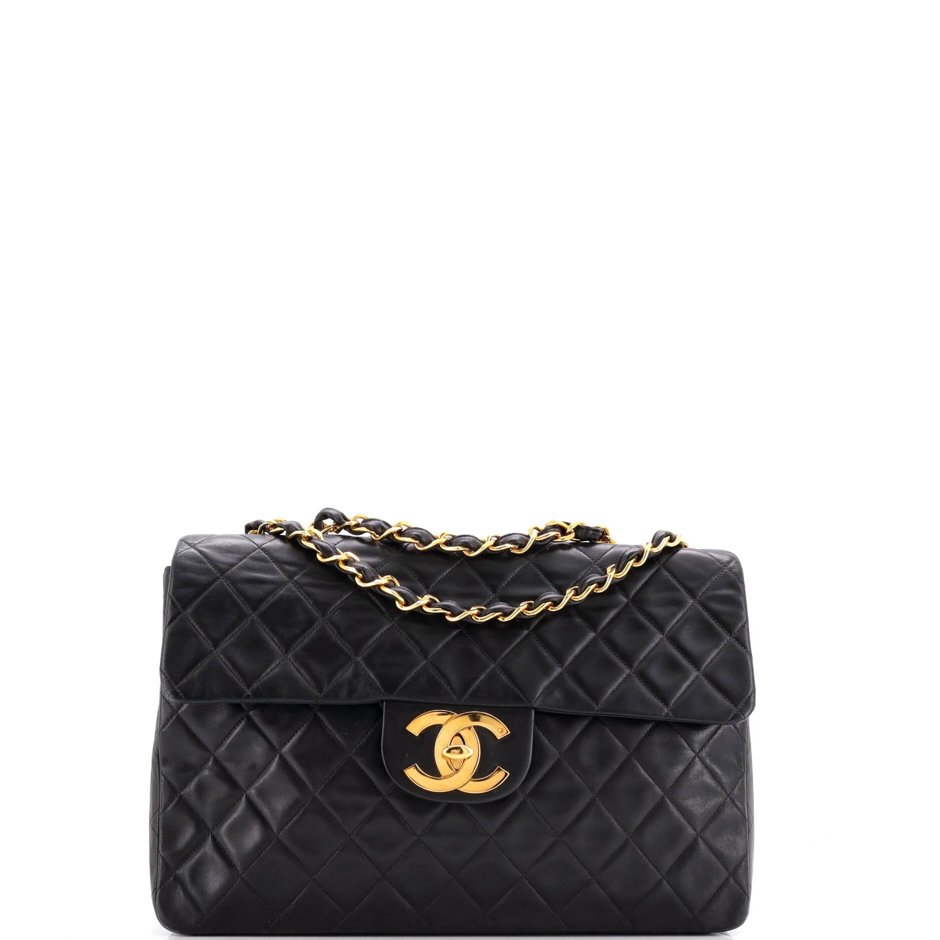 Vintage Classic Single Flap Bag Quilted Lambskin Maxi