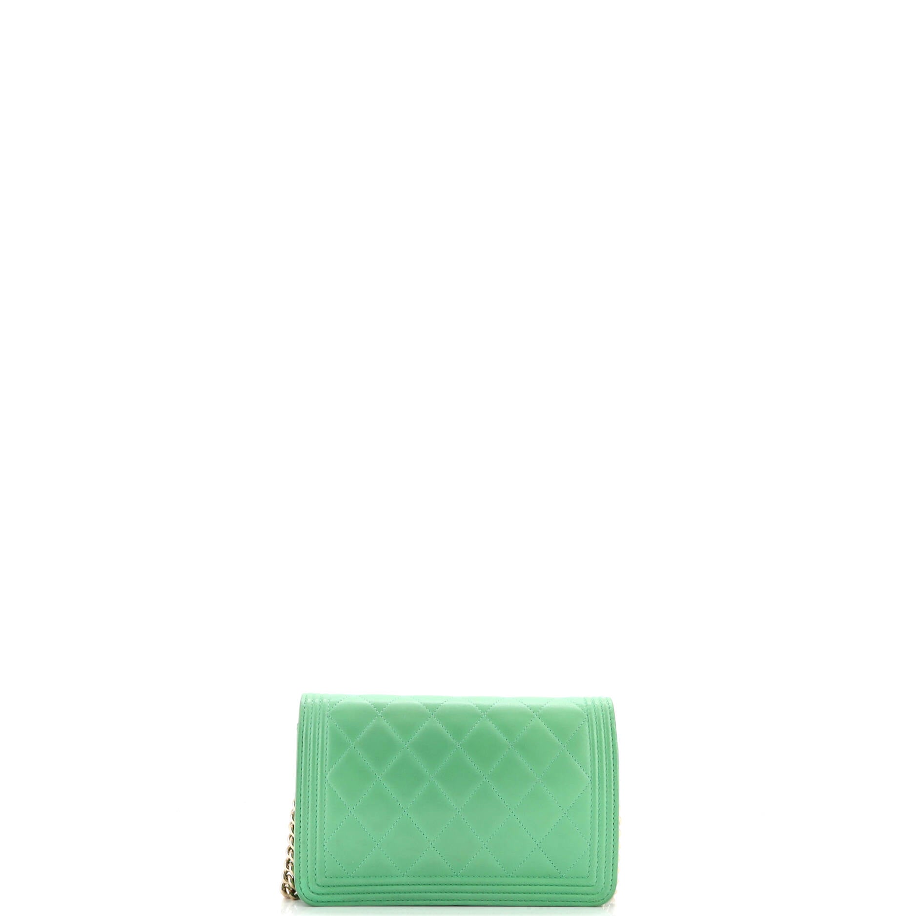 Boy Wallet on Chain Quilted Lambskin