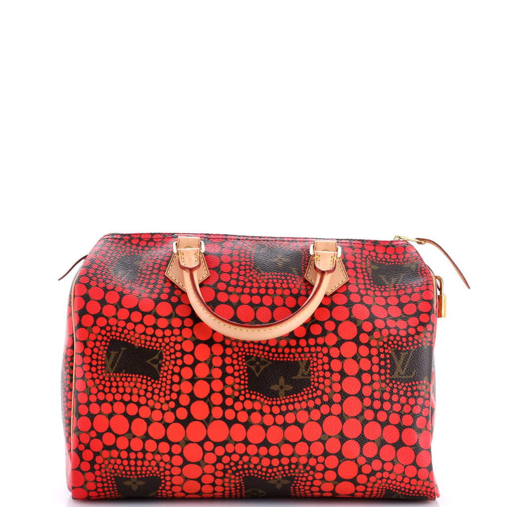 Speedy Handbag Limited Edition Kusama Town Monogram Canvas 30