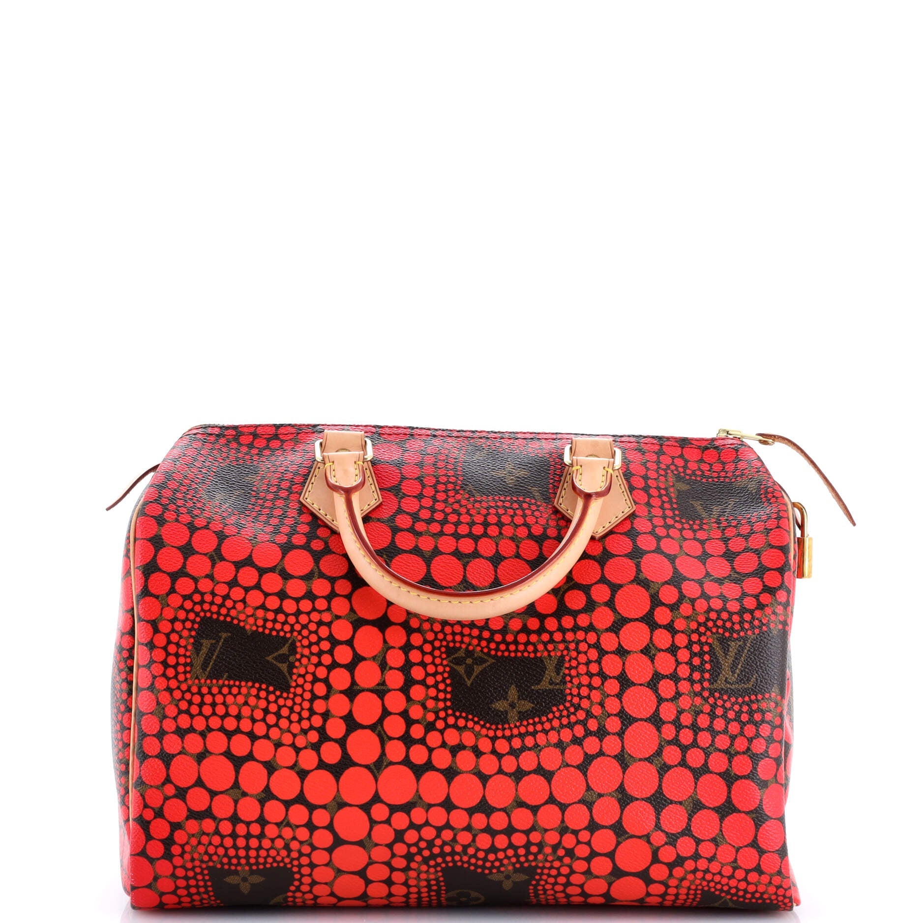 Speedy Handbag Limited Edition Kusama Town Monogram Canvas 30