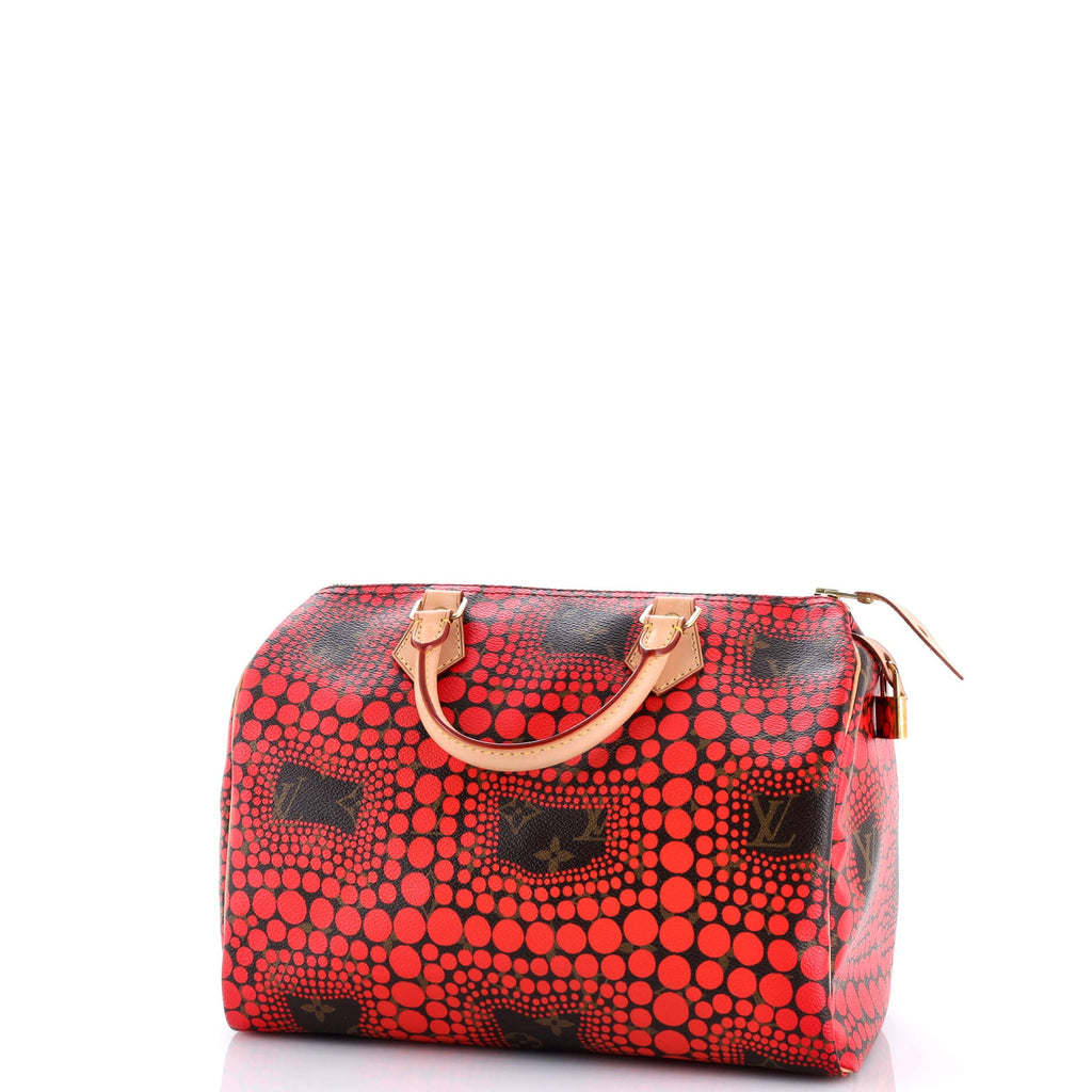 Speedy Handbag Limited Edition Kusama Town Monogram Canvas 30