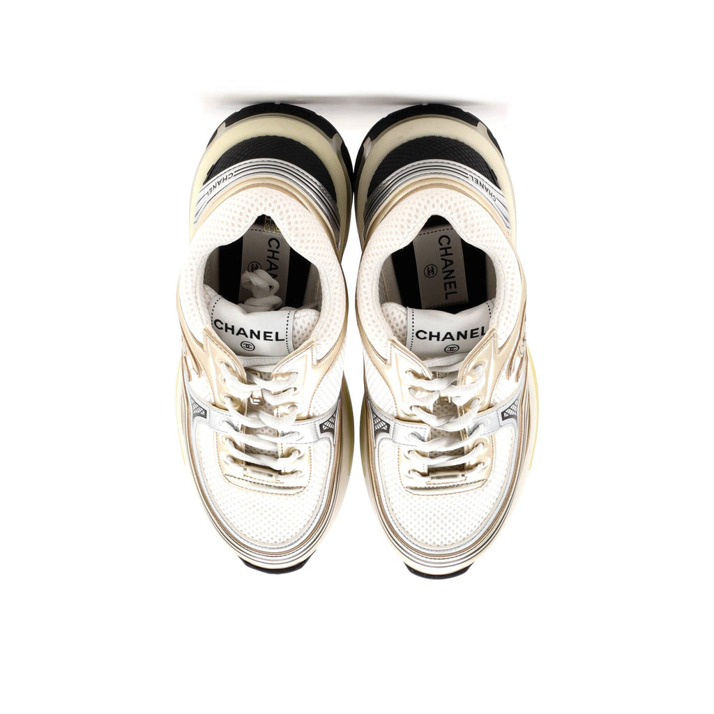 Women's CC Low-Top Sneakers Mesh and Laminated Leather