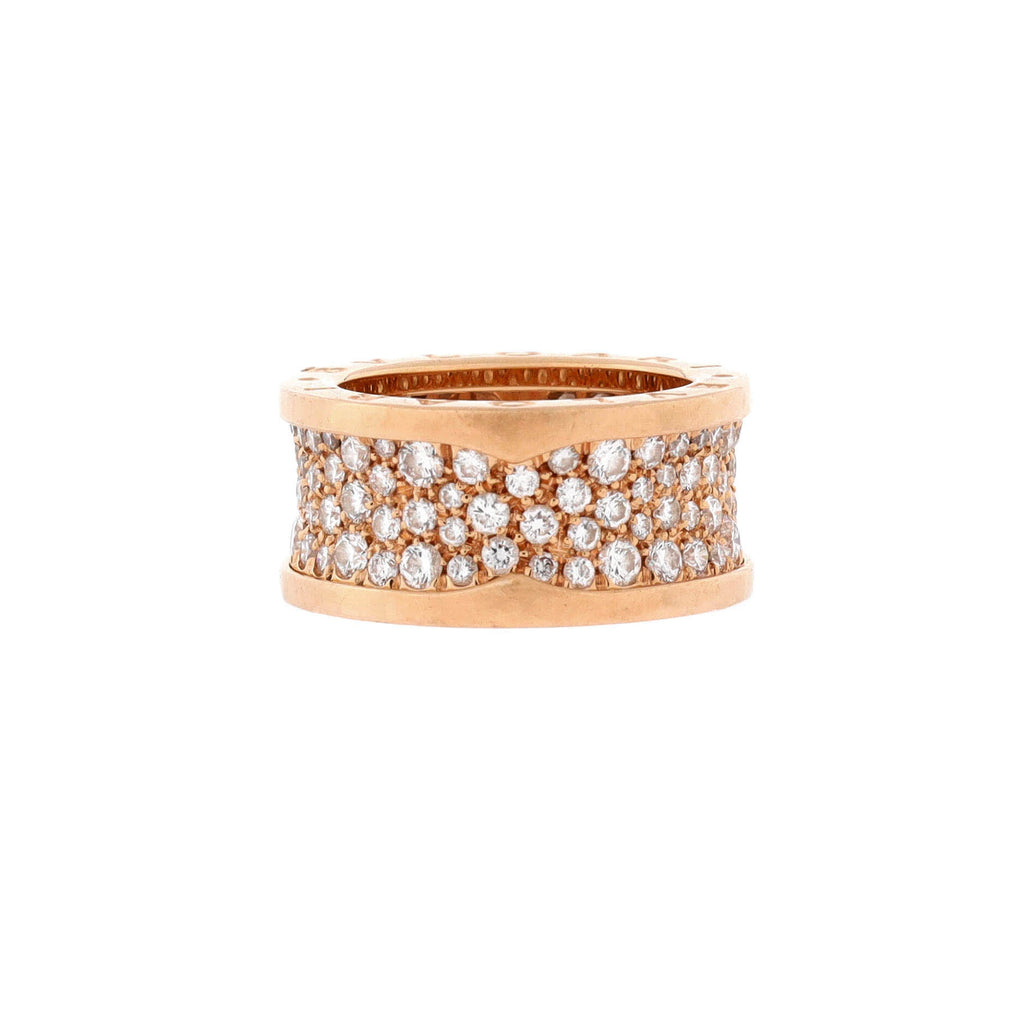 B.Zero1 Ring 18K Rose Gold with Pave Diamonds