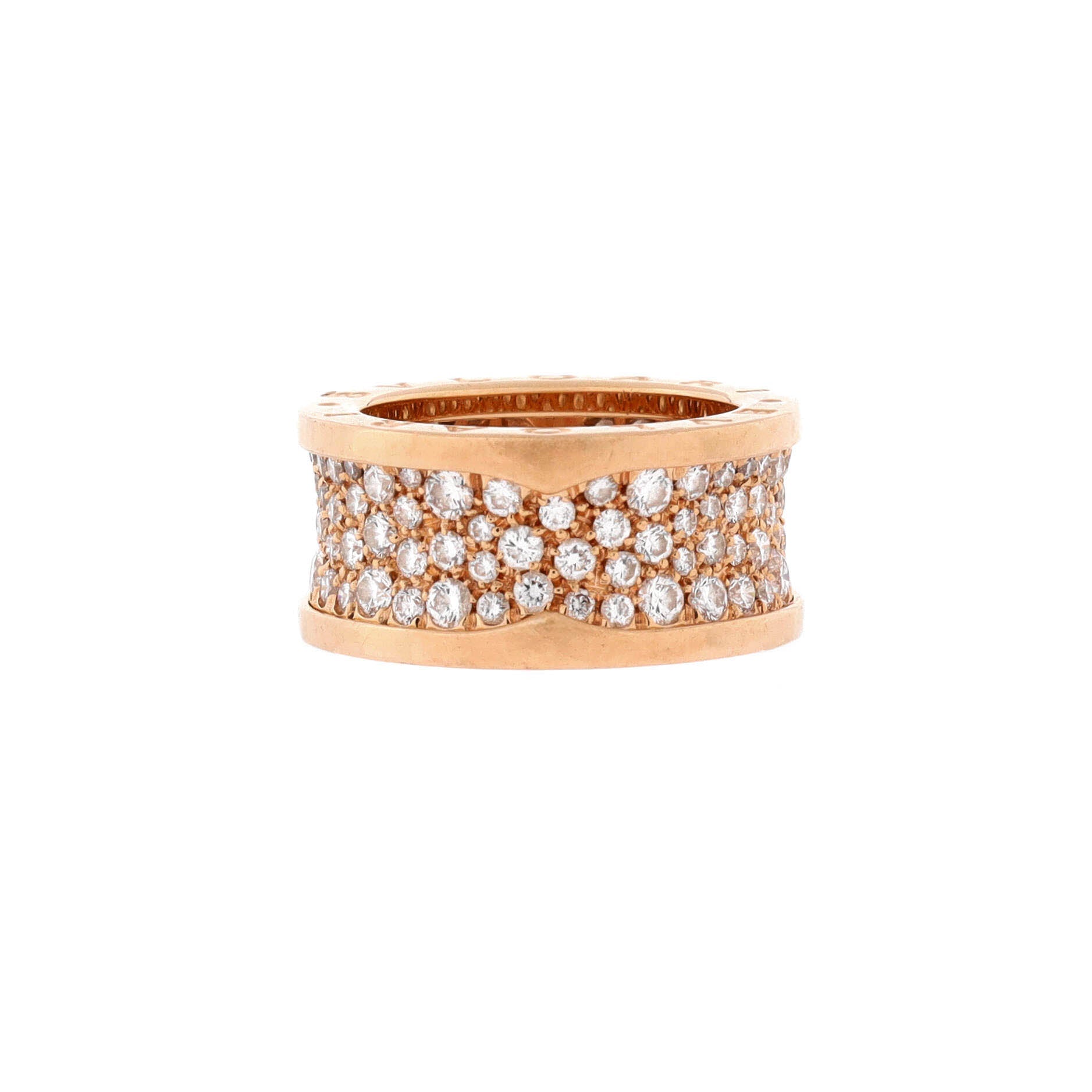 B.Zero1 Ring 18K Rose Gold with Pave Diamonds