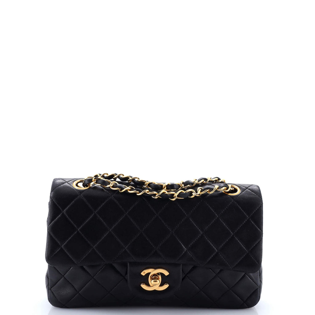 Vintage Classic Double Flap Bag Quilted Lambskin Small