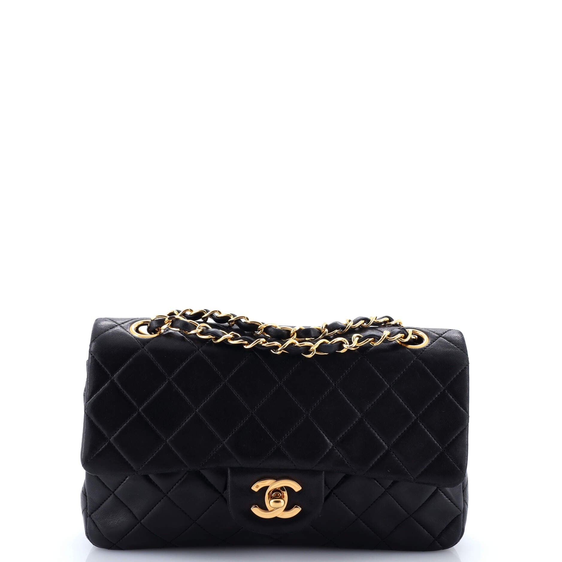 Vintage Classic Double Flap Bag Quilted Lambskin Small