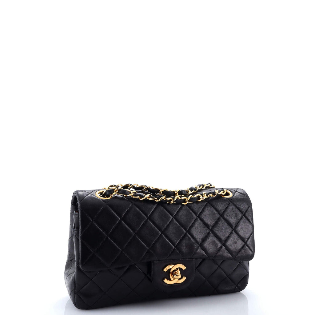 Vintage Classic Double Flap Bag Quilted Lambskin Small