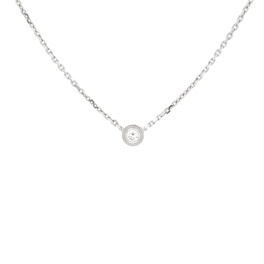 D'Amour Pendant Necklace 18K White Gold and Diamond XS