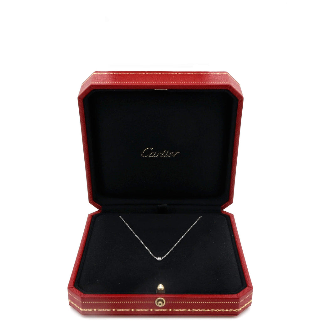 D'Amour Pendant Necklace 18K White Gold and Diamond XS