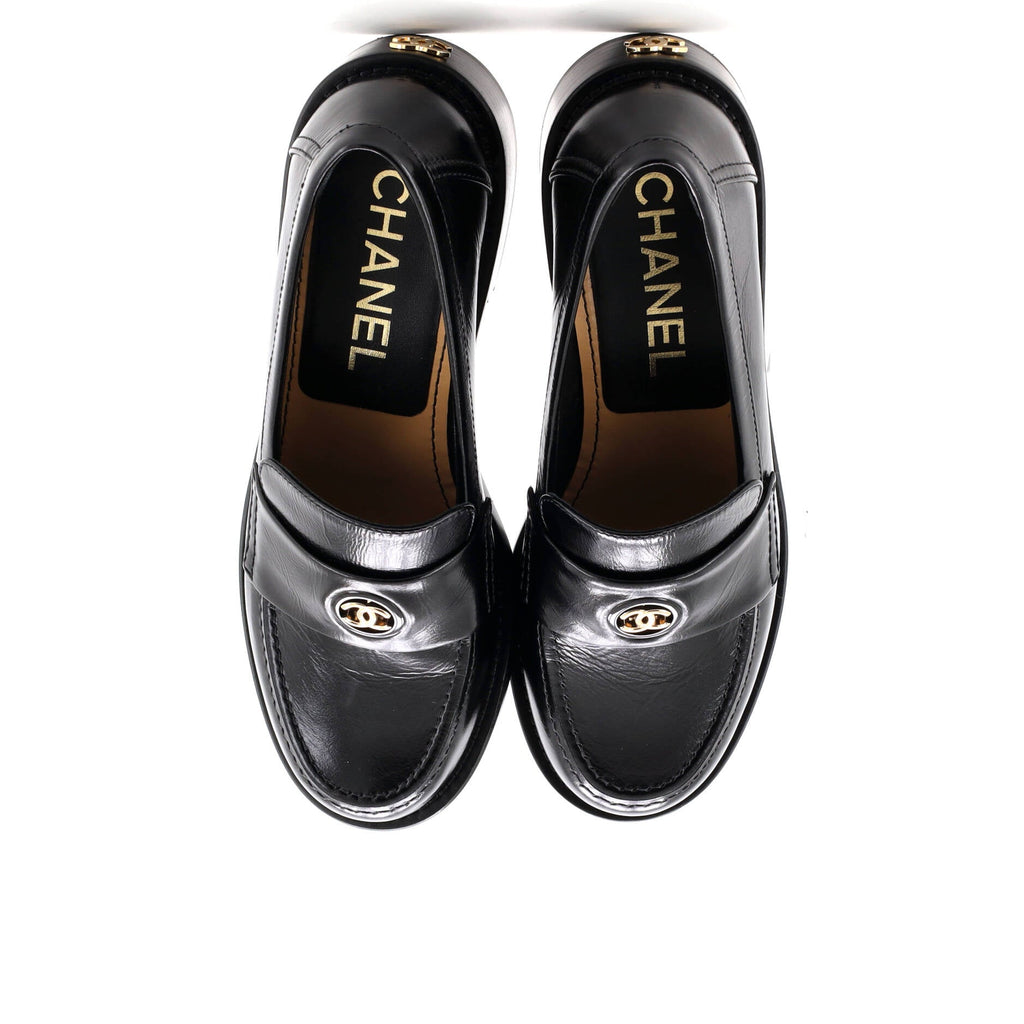 Women's CC Button Cutout Loafers Leather
