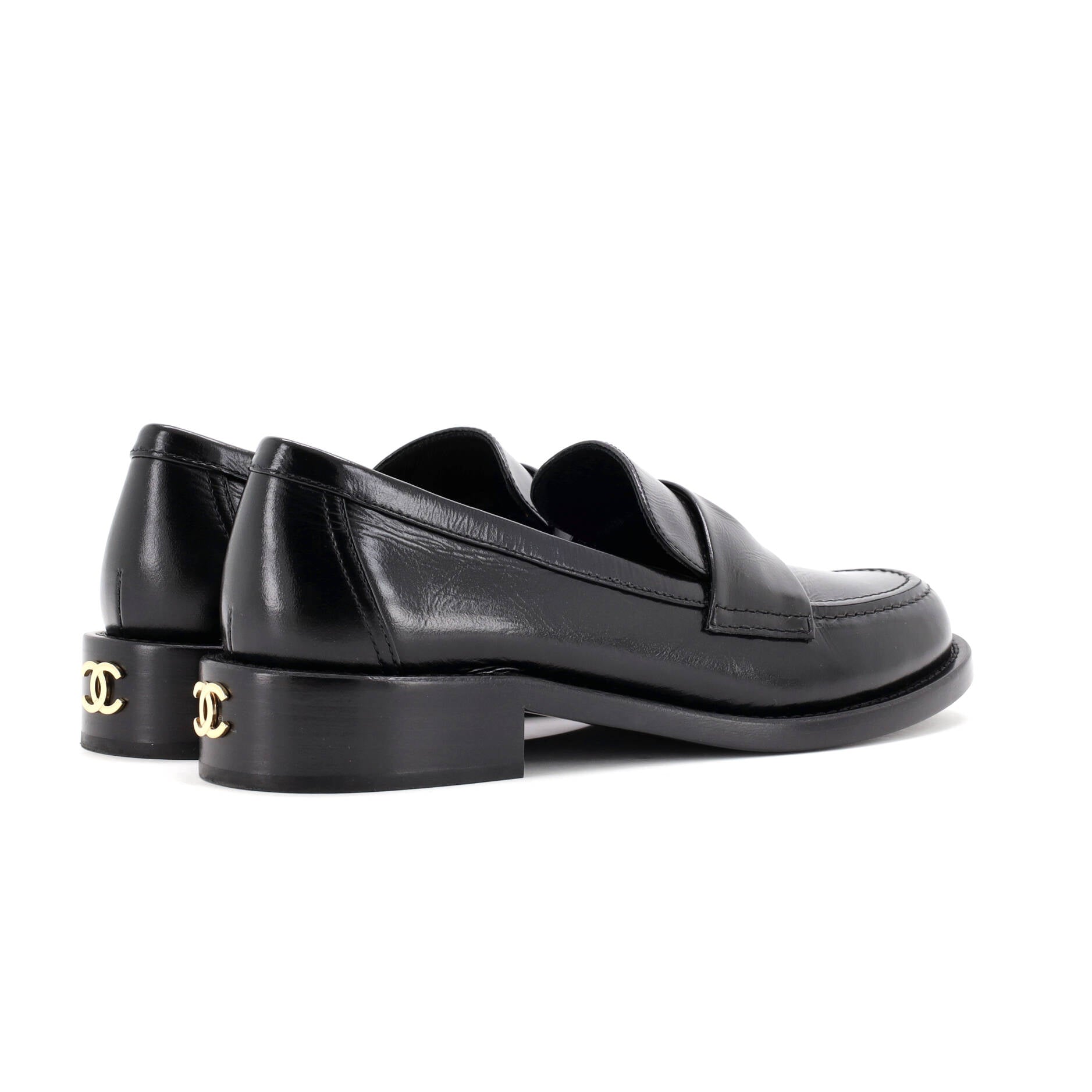 Women's CC Button Cutout Loafers Leather