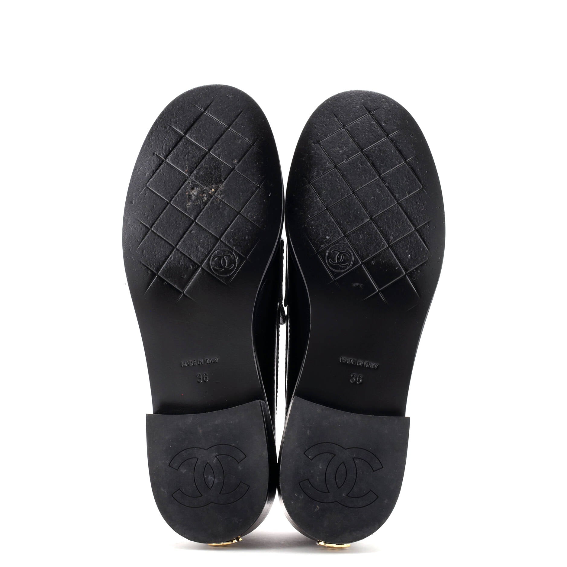 Women's CC Button Cutout Loafers Leather