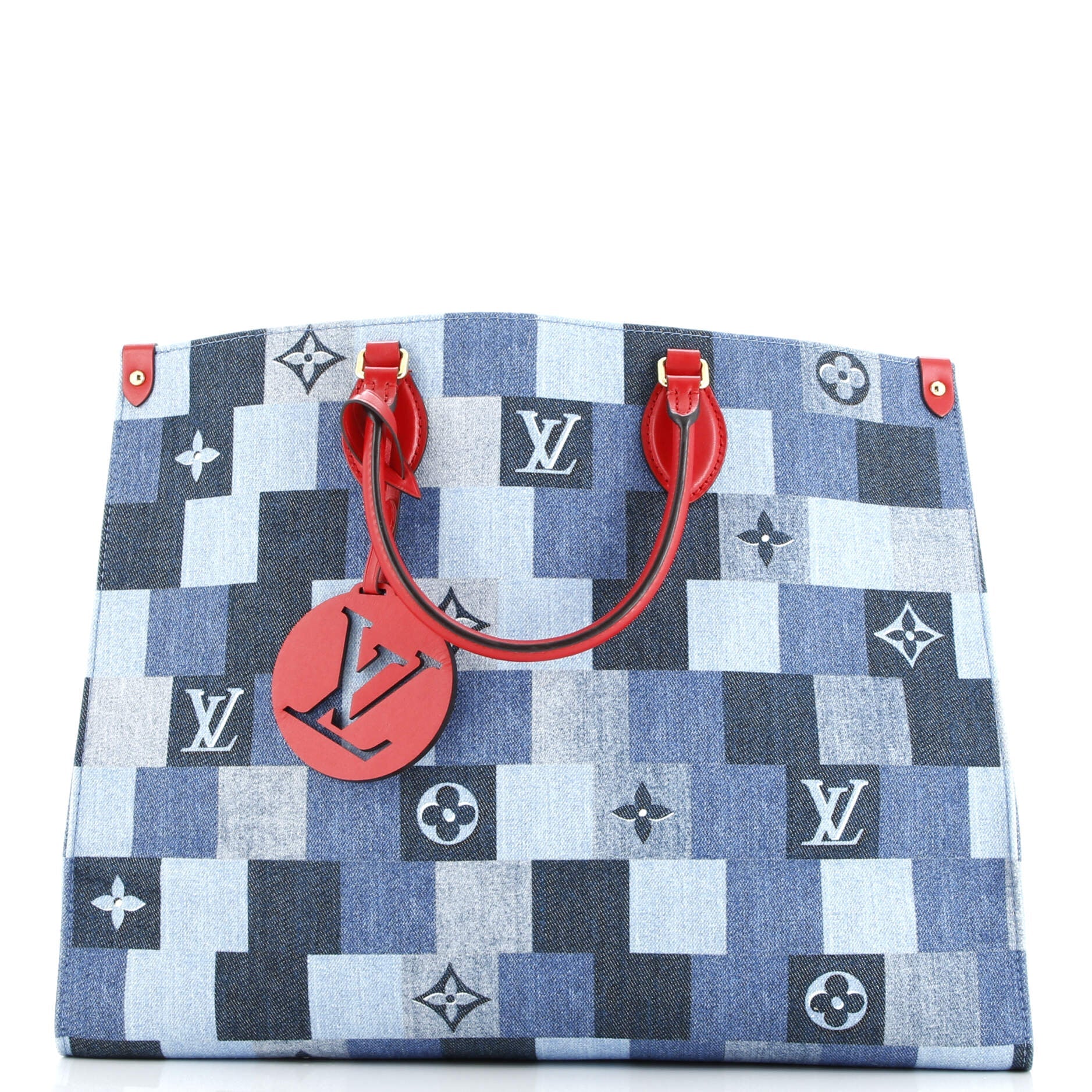OnTheGo Tote Damier and Monogram Patchwork Denim GM