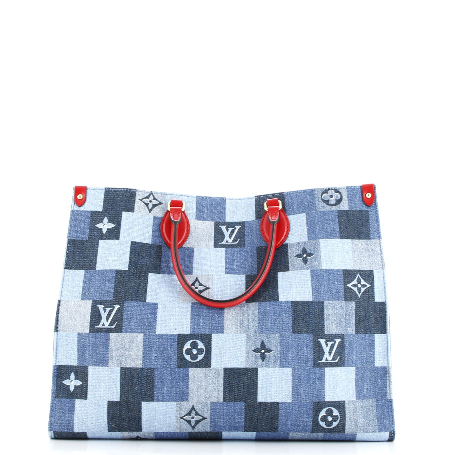 OnTheGo Tote Damier and Monogram Patchwork Denim GM