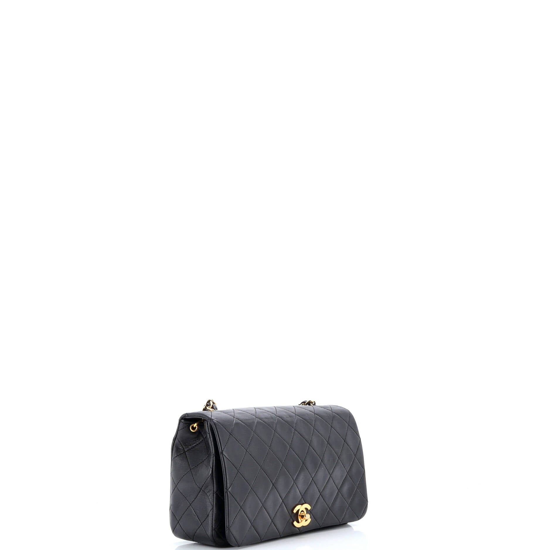 Vintage Full Flap Bag Quilted Lambskin Medium
