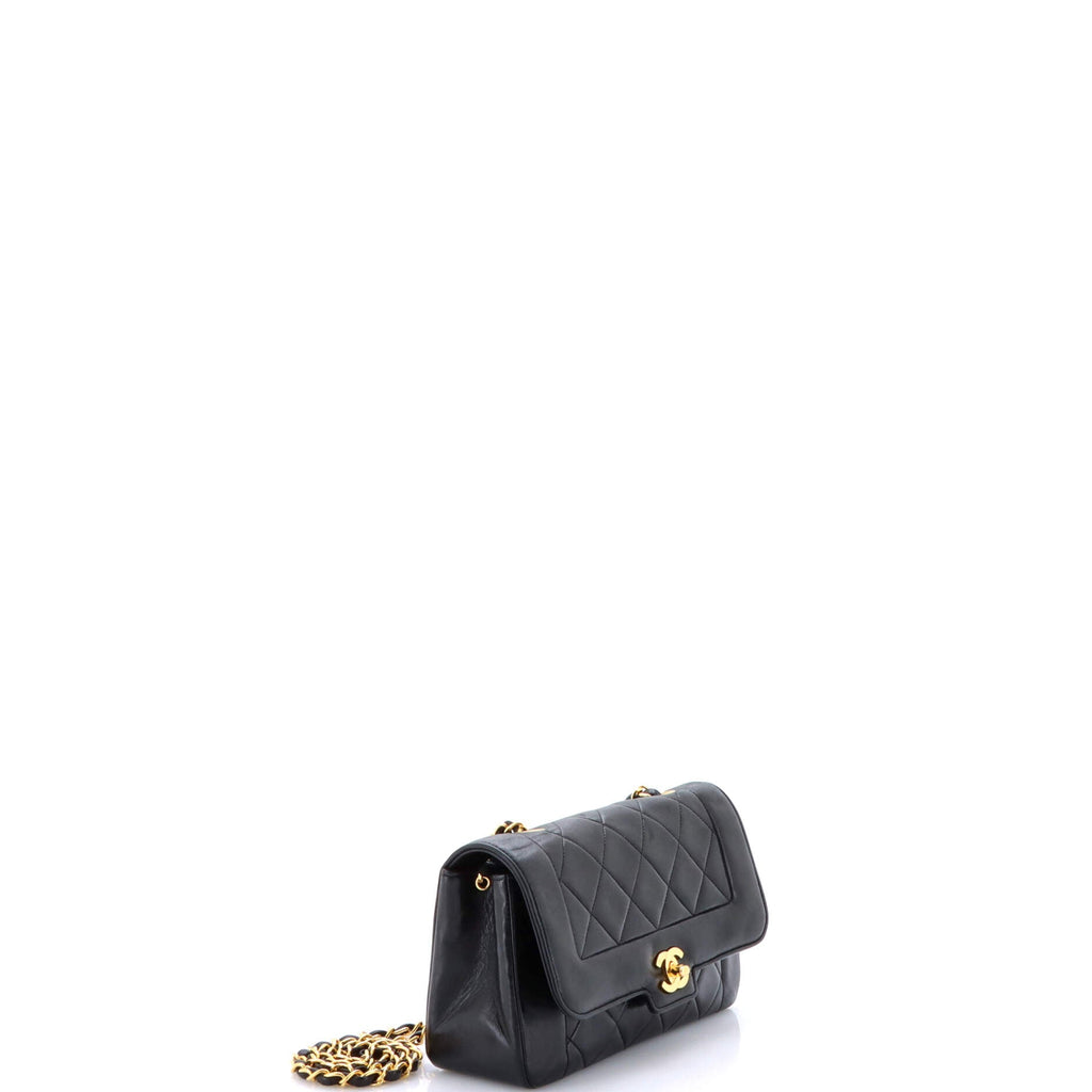 Vintage CC Chain Flap Bag Quilted Lambskin Small