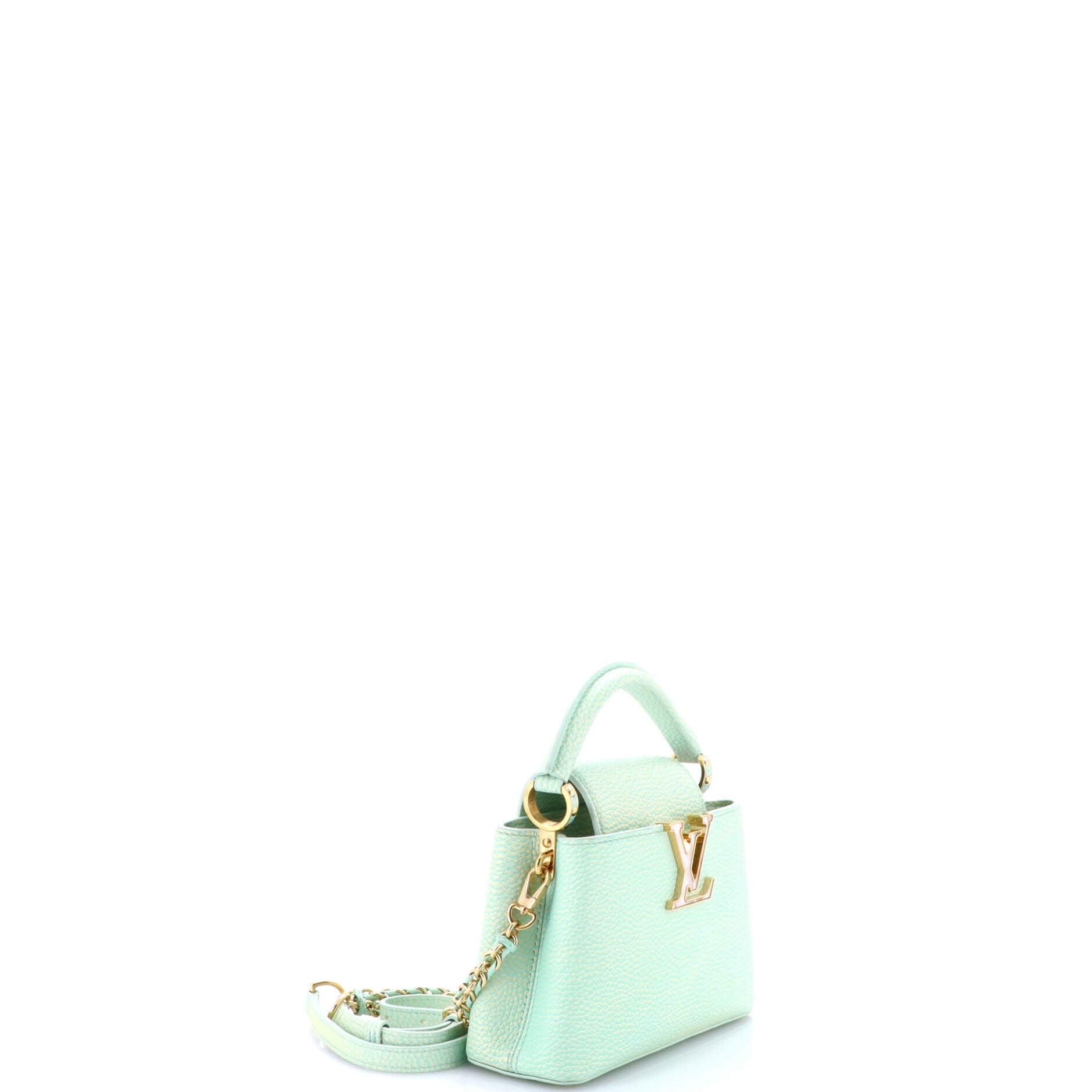 Capucines Bag Leather with Mother of Pearl Mini