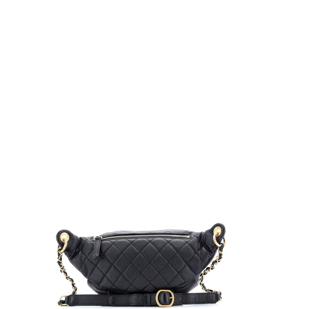 Filigree Waist Bag Quilted Caviar