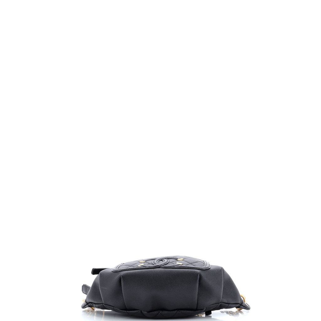 Filigree Waist Bag Quilted Caviar