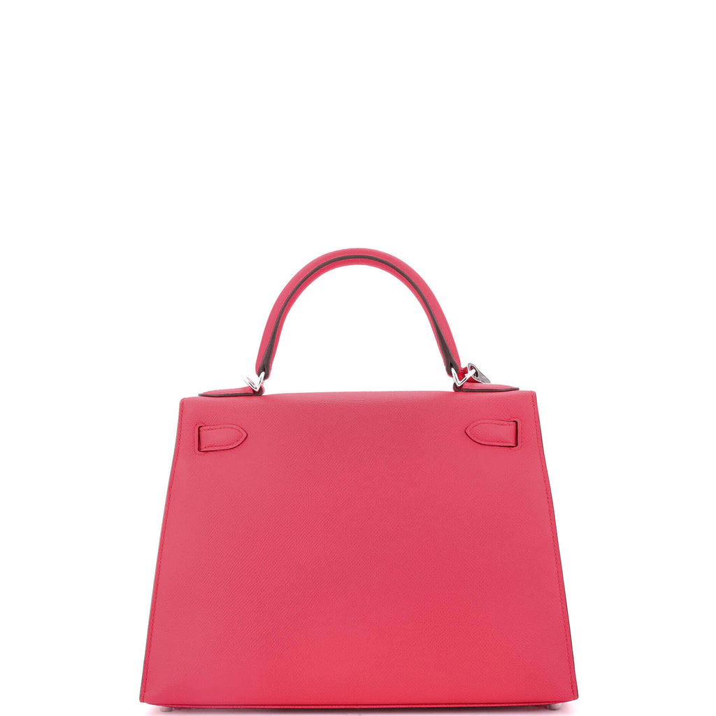 Kelly Handbag Rose Extreme Epsom with Palladium Hardware 28