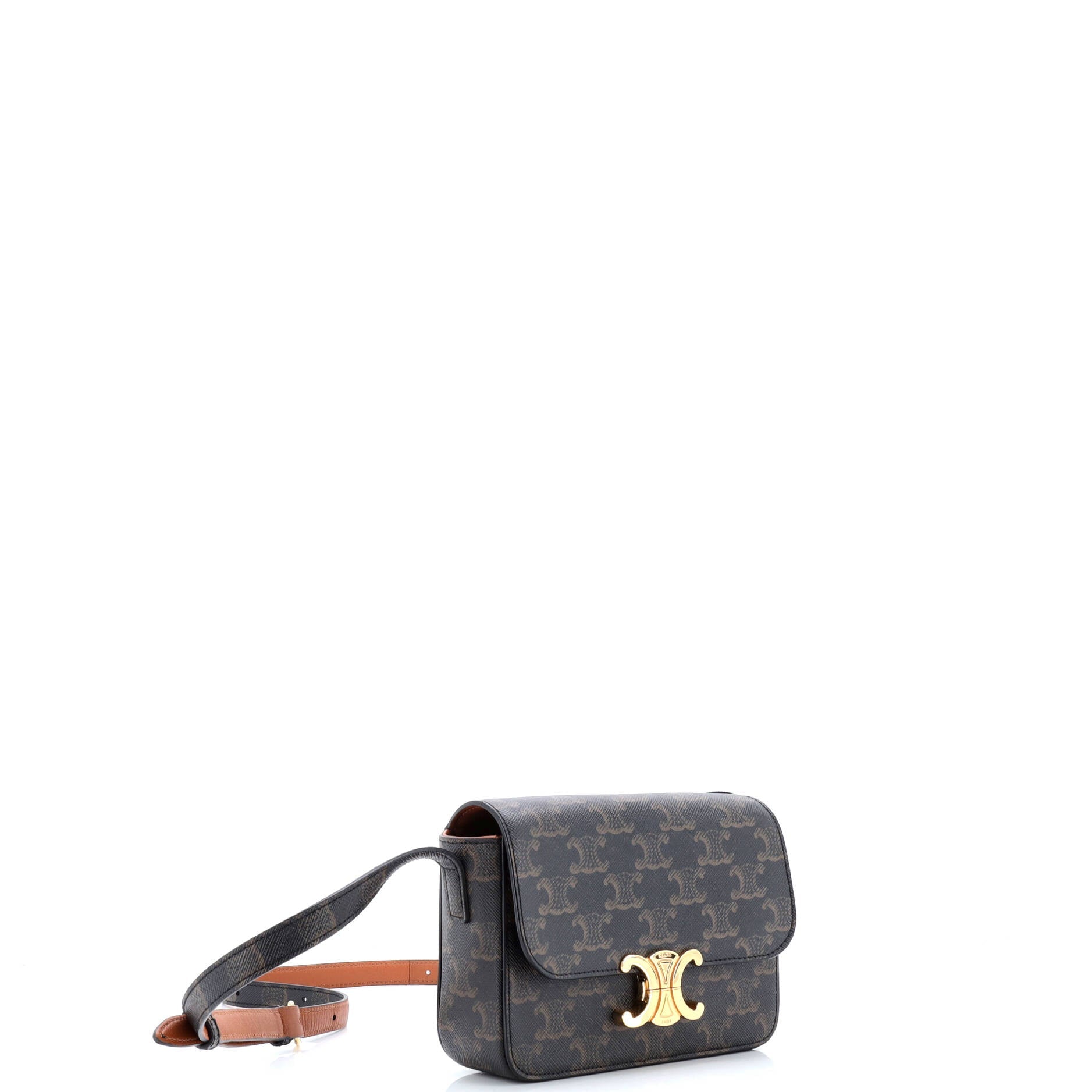 Triomphe Shoulder Bag Triomphe Coated Canvas Nano
