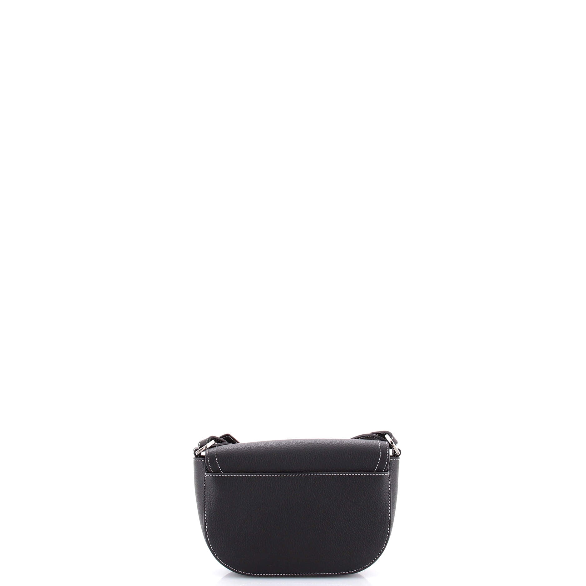 Saddle Buckle Flap Messenger Bag Leather Mini